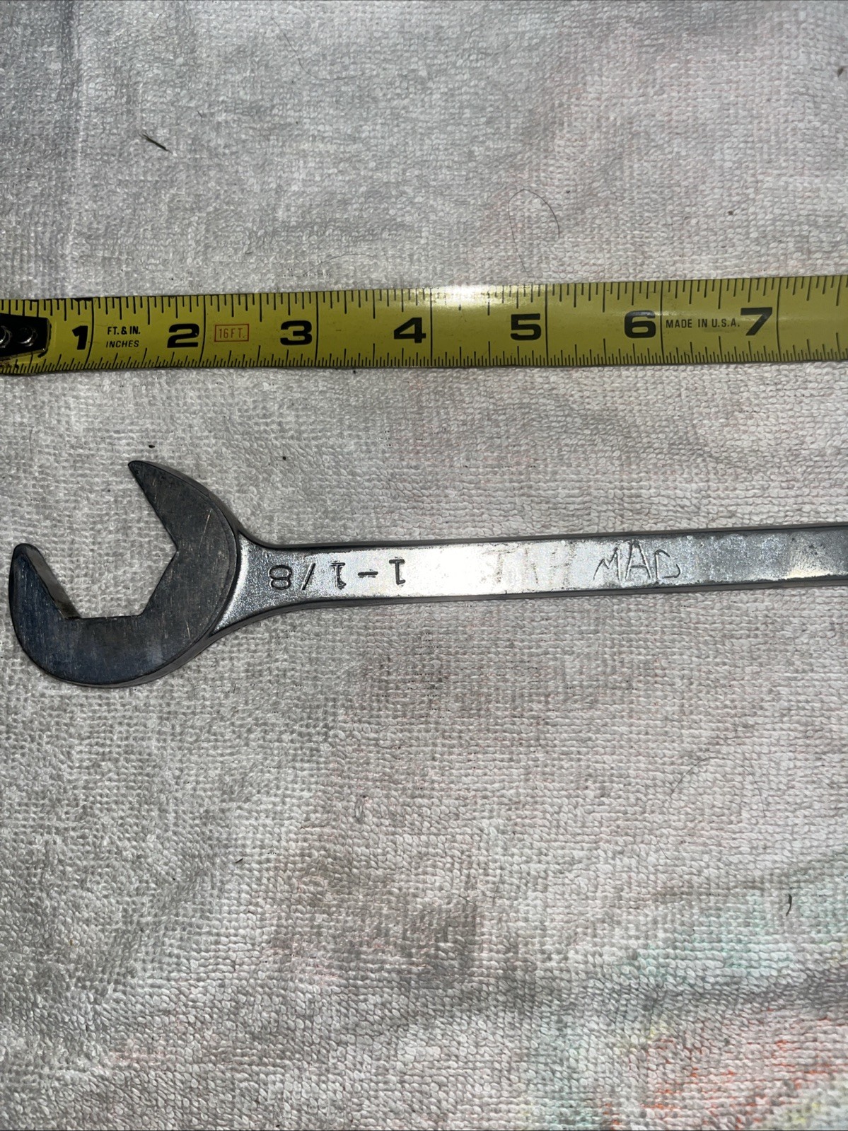 Mac Tools 1-1/8″ SAE Chrome Four Way Angle Head Open End Wrench USA DA36