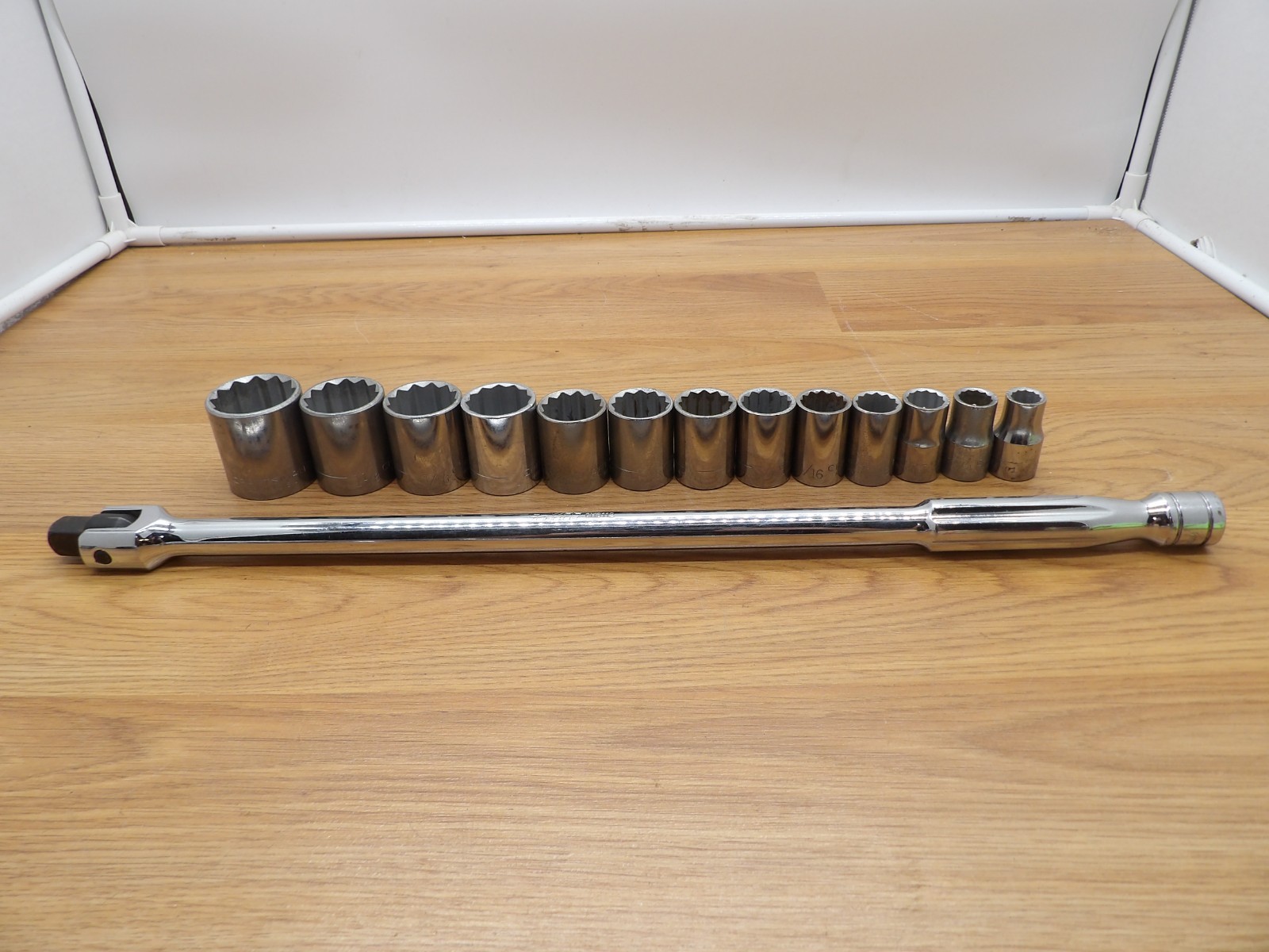 Craftsman SAE Shallow Socket Set 1/2″ Drive 12 Point 7/16″ to 1-1/4″ 13pc USA