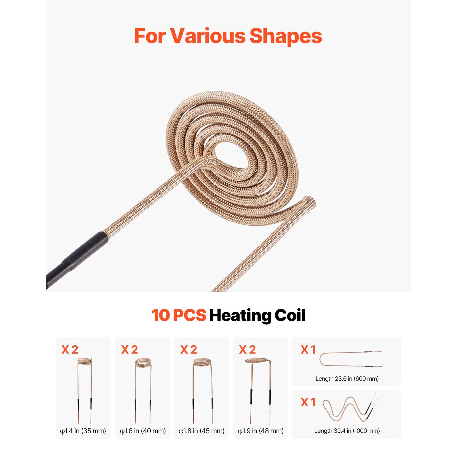 1100W Induction Bolt Heater with 10 Coils, Portable Nut Buster Tool