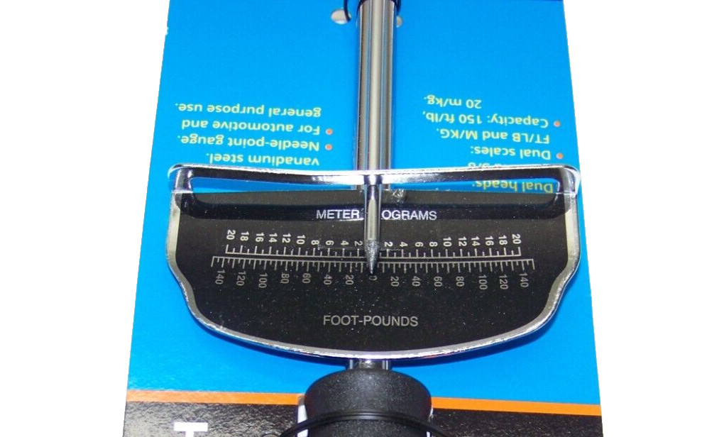 1/2″ – 3/8″ DR. NEEDLE TORQUE WRENCH 0 TO 150FT/LB NEEDLE POINT GAUGE DUAL HEAD