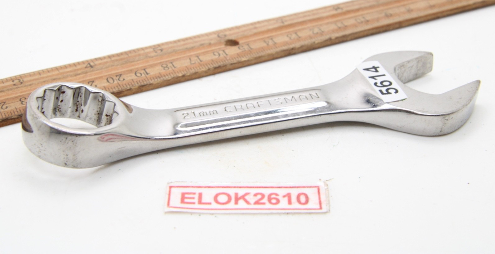 Craftsman VV-44124 21mm 12 Point Metric Stubby Combination Wrench Full Polish US