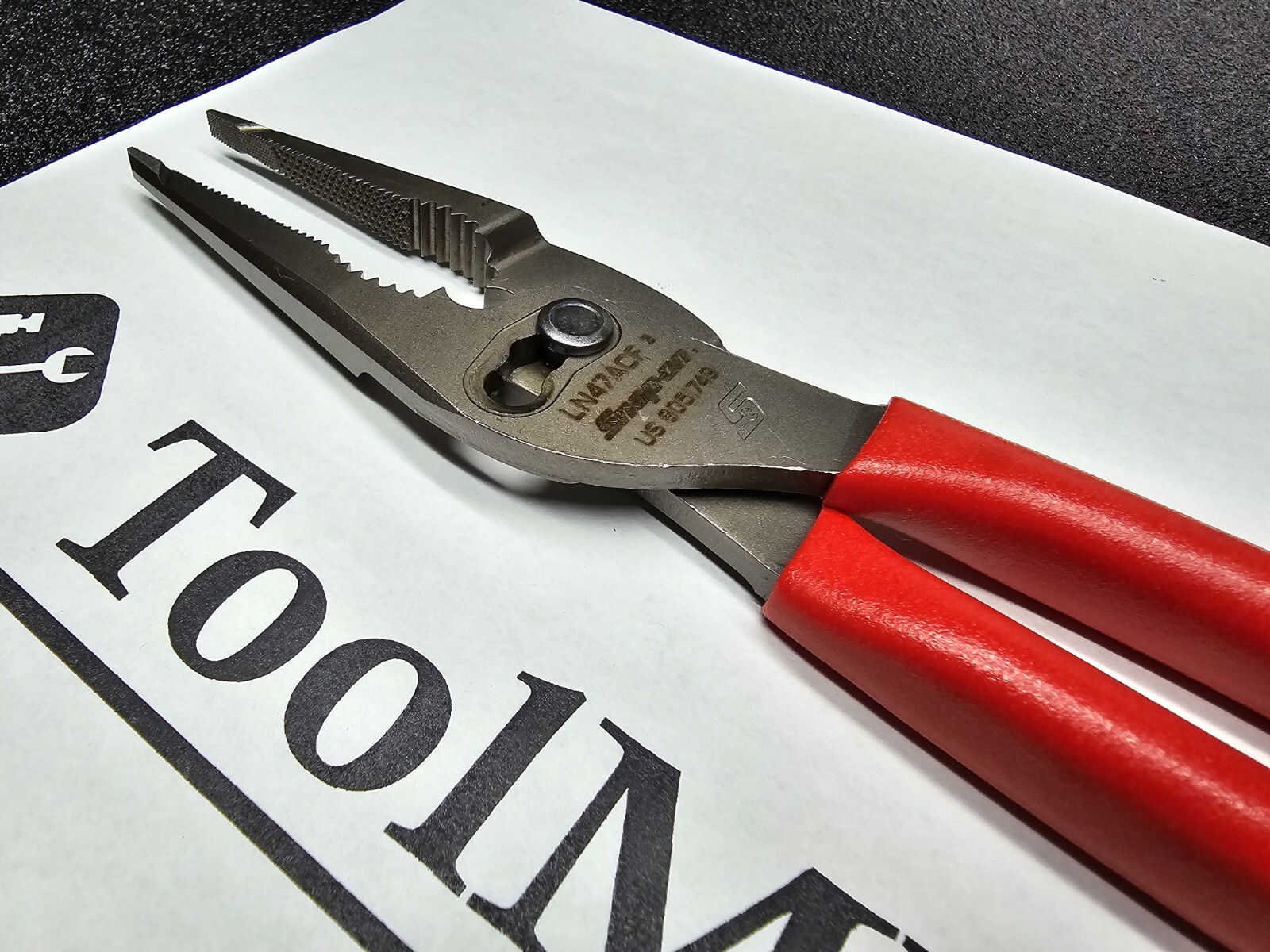 Snap-on Tools USA NEW 9″ Talon Grip Long Nose Slip Joint Pliers LN47ACF
