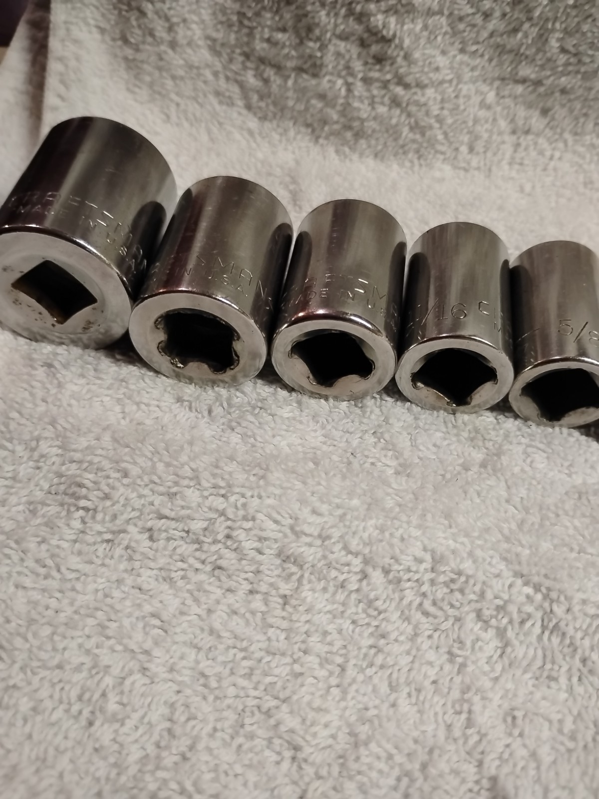 Vintage Craftsman 1/2″ Drive 6 Point Lot 9 Sockets