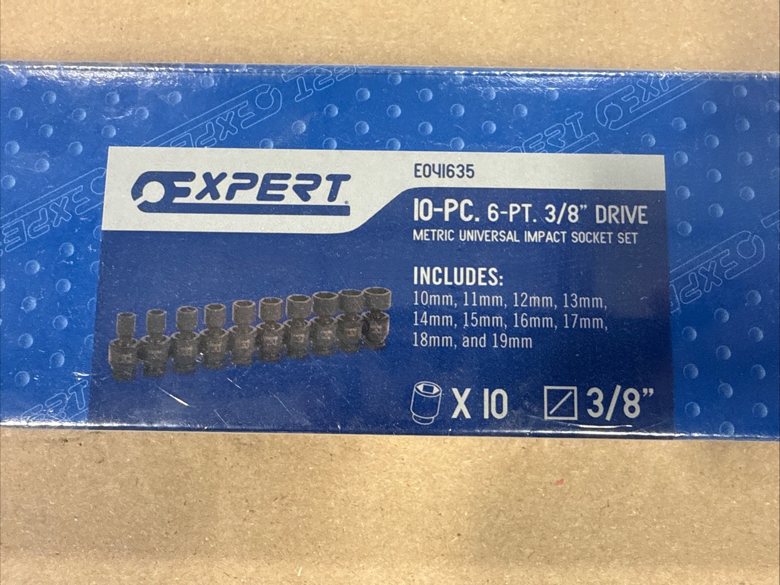 Expert 10pc 3/8″ Drive Metric Universal Impact Socket Set 6pt E041635 NEW