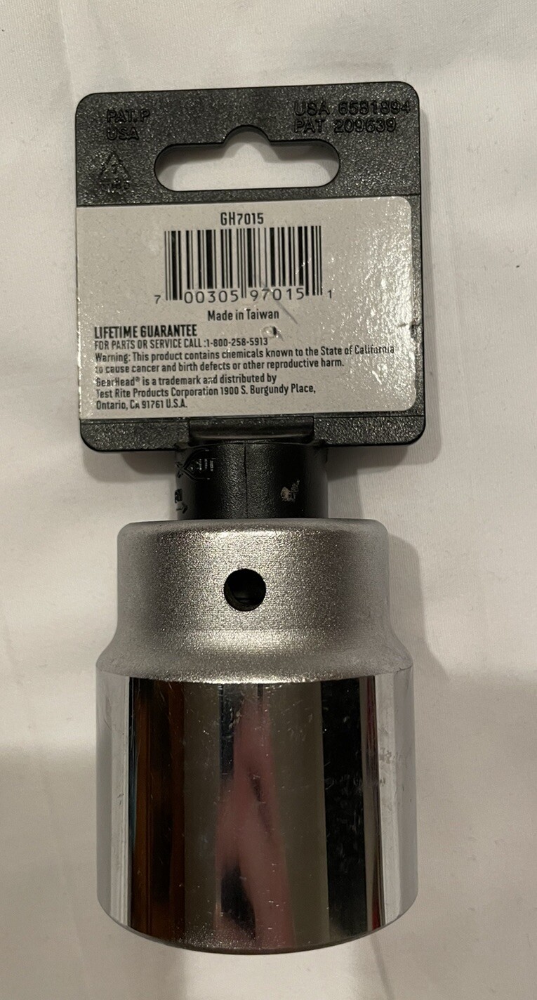 Gearhead 1-1/2 Inch Socket 3/4in Drive. Lifetime Guarantee! Patented. GH7015 SAE