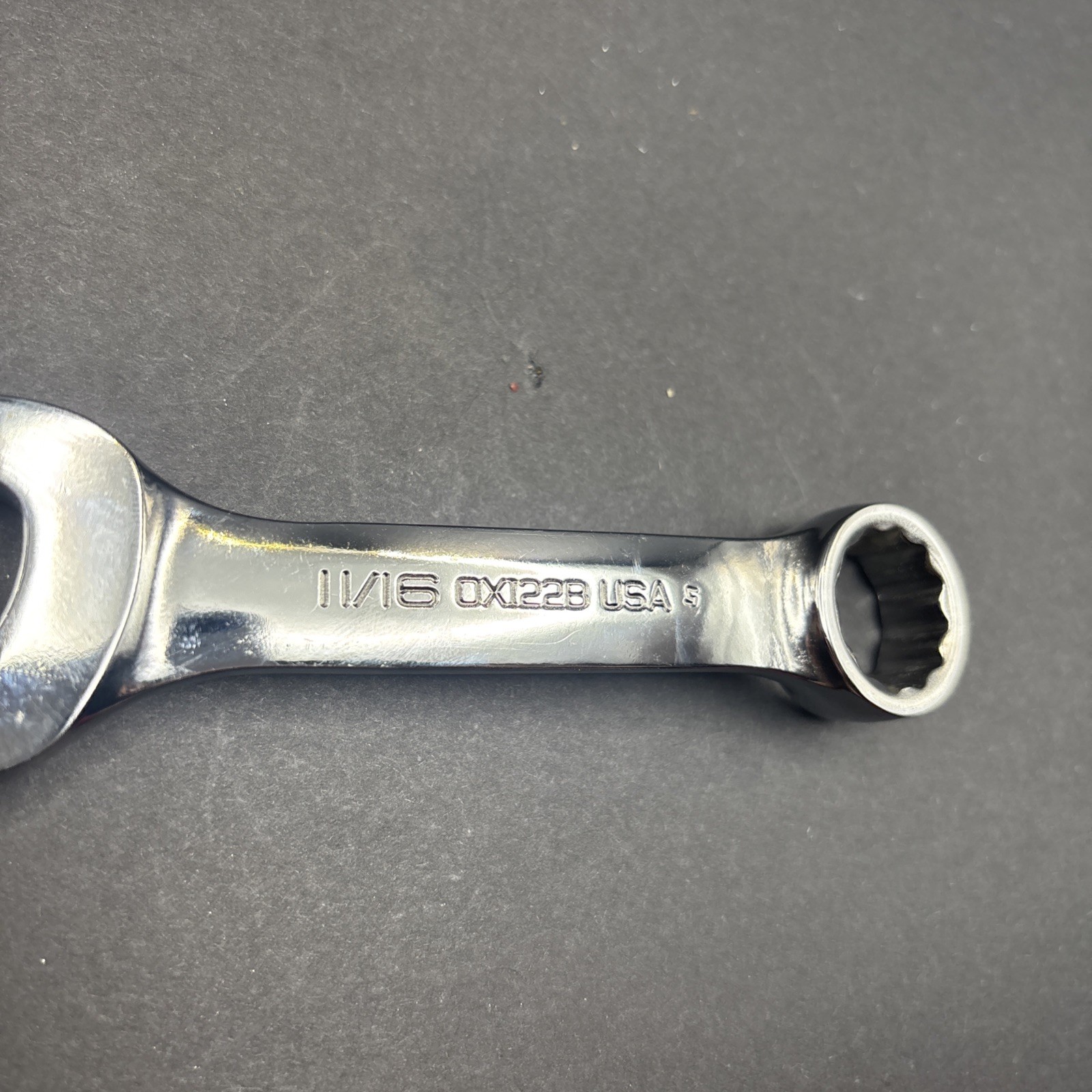 Snap-on OX122B 11/16” 12 Pt Stubby Combination Chrome Wrench 11/16in. Snap On