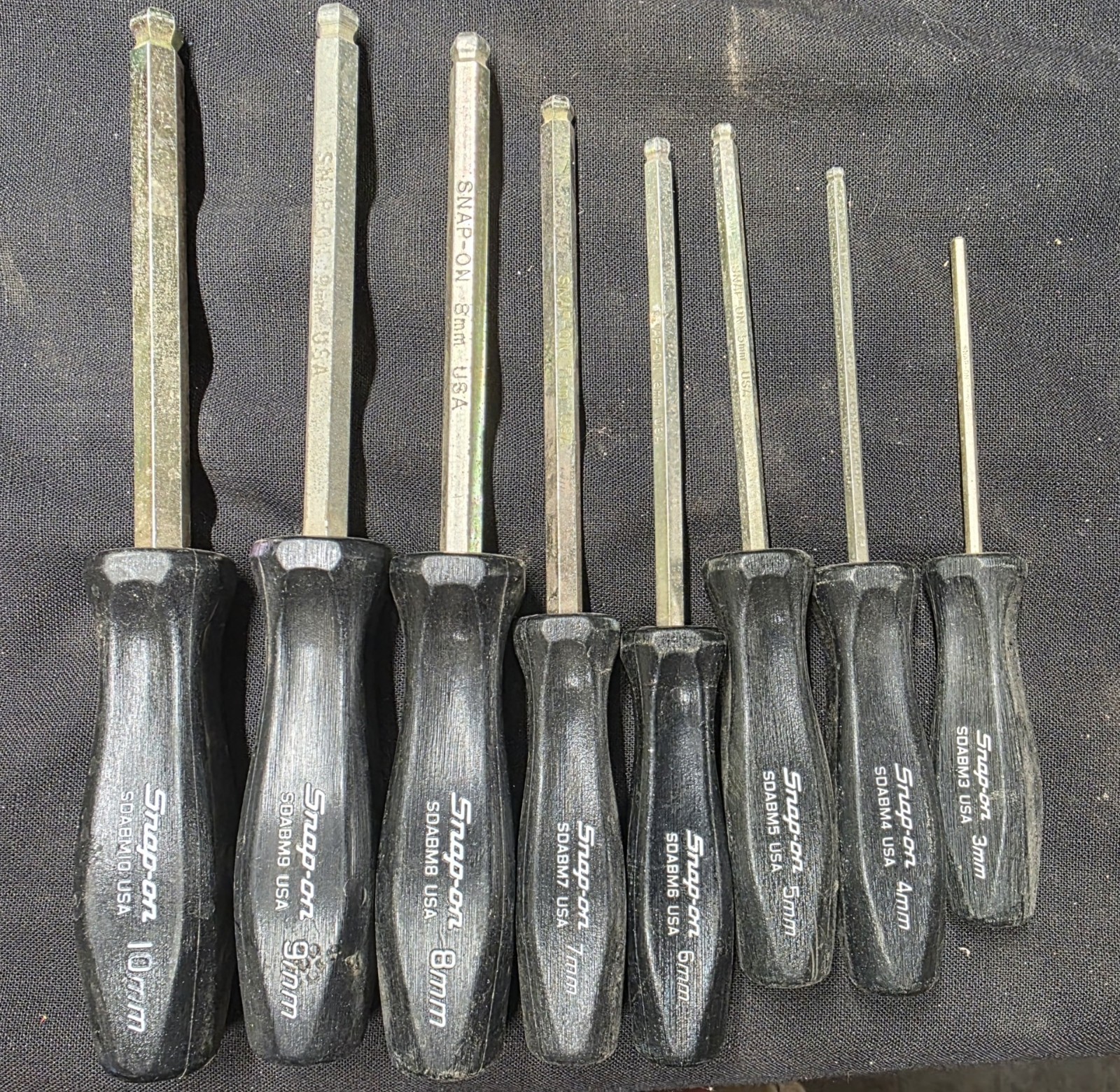 Snap On 8 piece ball hex head driver set metric 3 to 10