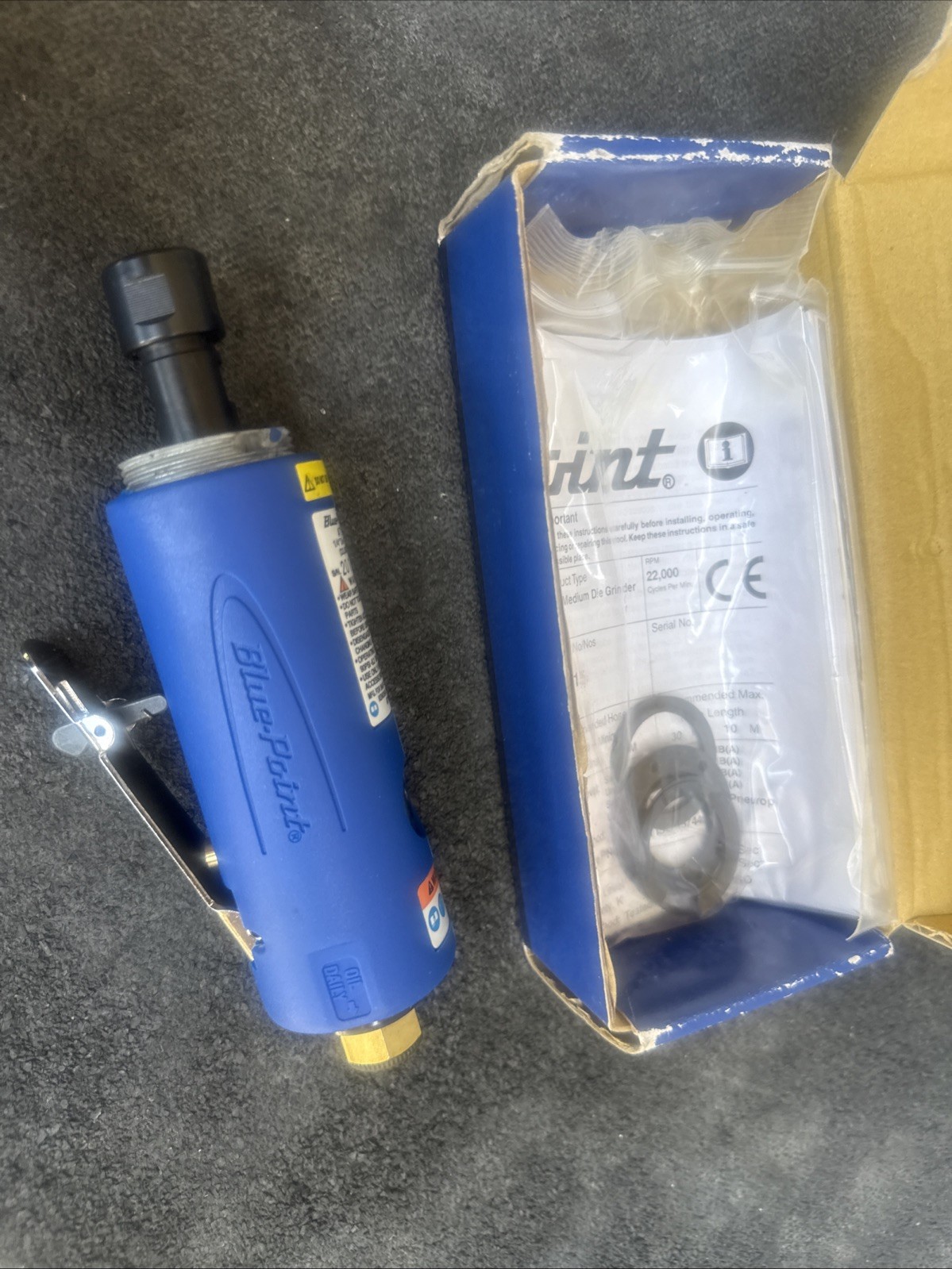 For Blue Point AT115 1/4″ Straight Die Grinder 22,000 RPM Missing Ring Around
