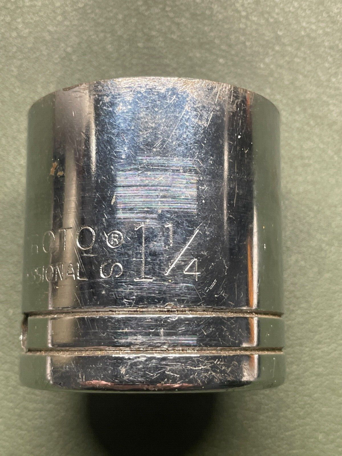 PROTO Professional 1-1/4″ 12 pt. Chrome Socket 1/2″ Drive 5440 – End Milled Flat