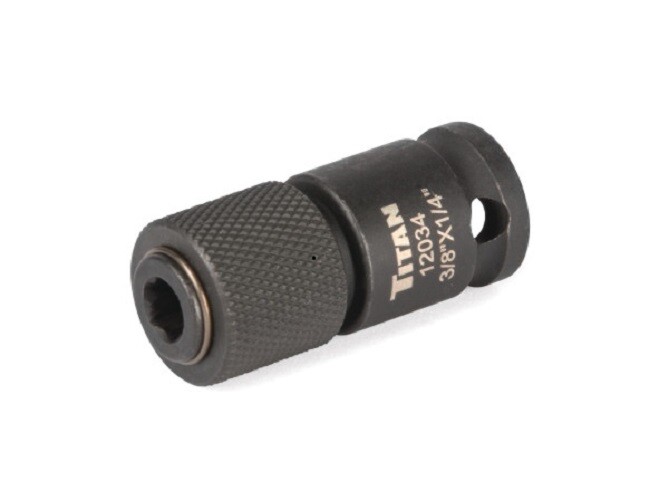 Titan 12034 3/8″ Drive to 1/4″ Hex Drive Quick Change Adapter – 3/8- 1/4