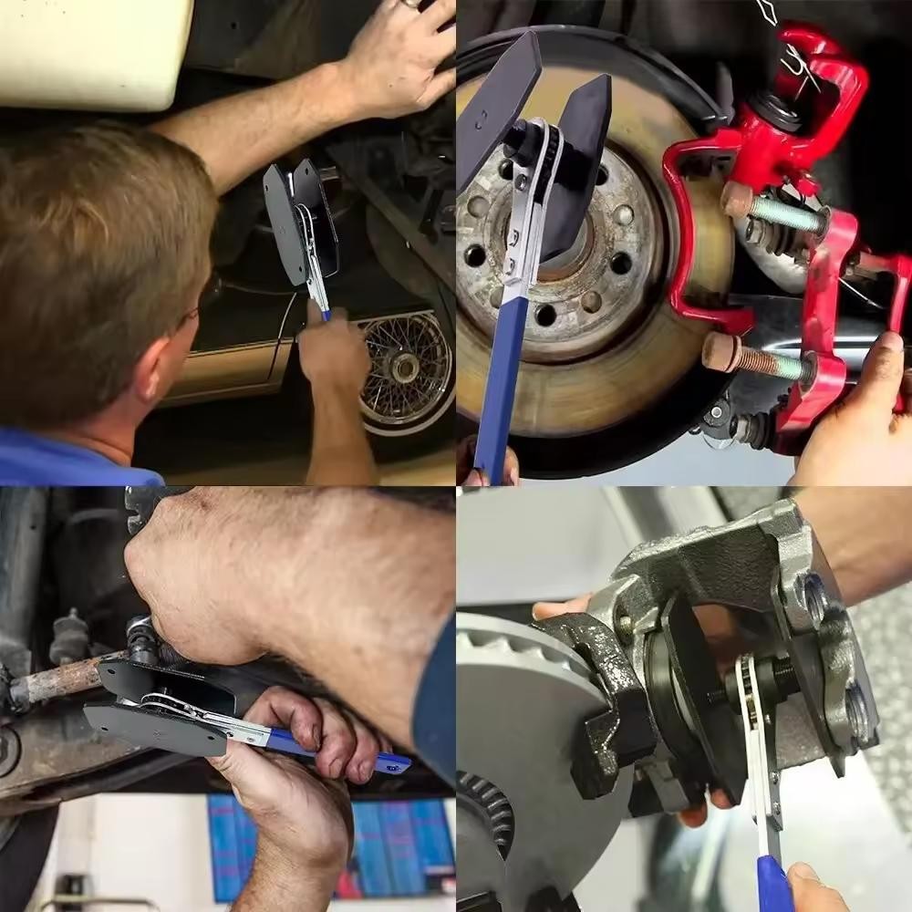 Car Ratchet Brake Piston Spreader Wrench Caliper Pad Install Tool Press Ratchet