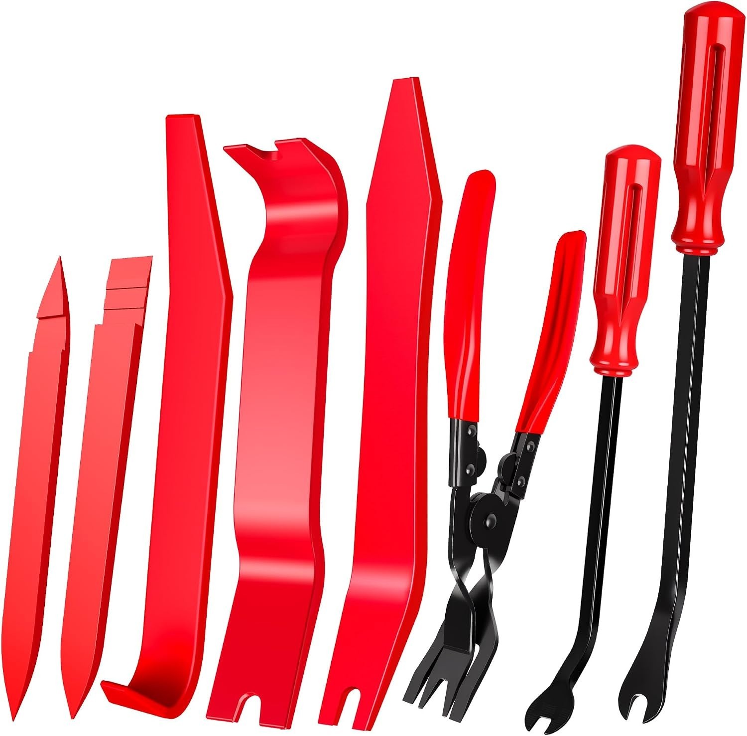 8 Pcs Auto Trim Removal Tool Kit Plastic Pry Tool & Clip Remover Pliers for C…