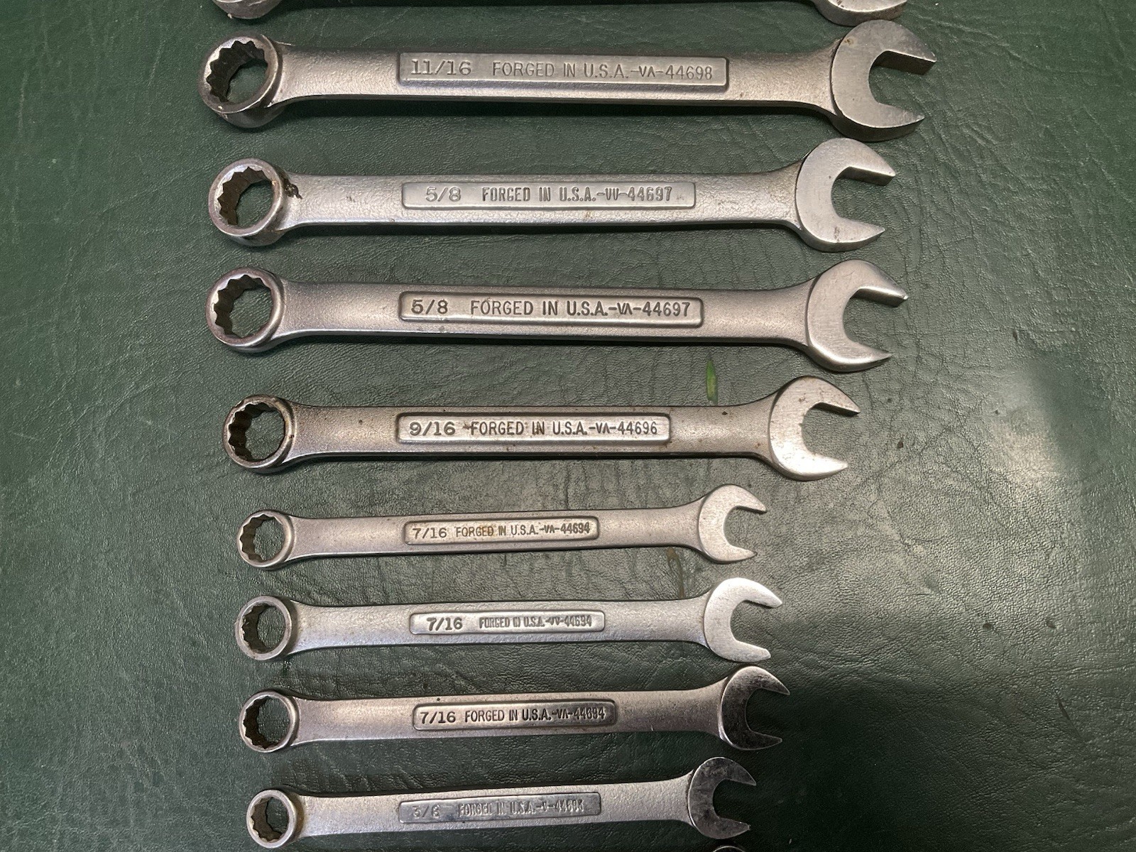 Vtg Craftsman SAE & Metric 12 Point Wrench lot -V- USA 15/16″ – 1/4″ & 18mm-7mm
