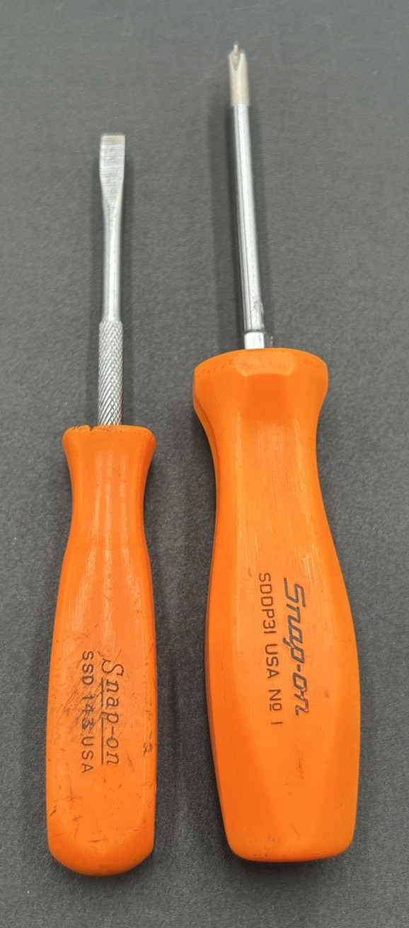 Vintage Snap On Orange Handle Screwdriver SSD143 SDDP31