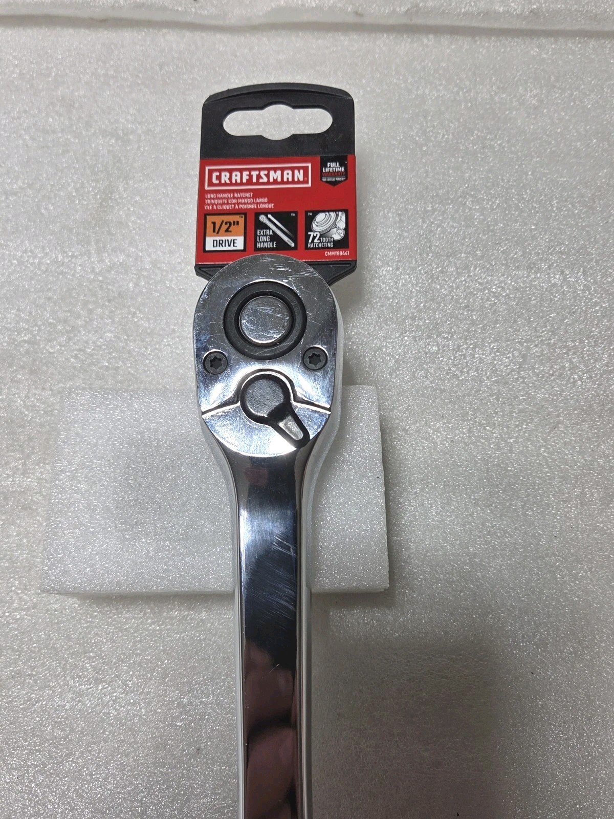 CRAFTSMAN CMMT99441 1/2″ Drive 72-Tooth Quick-Release Long 15-Inch Ratchet N£W
