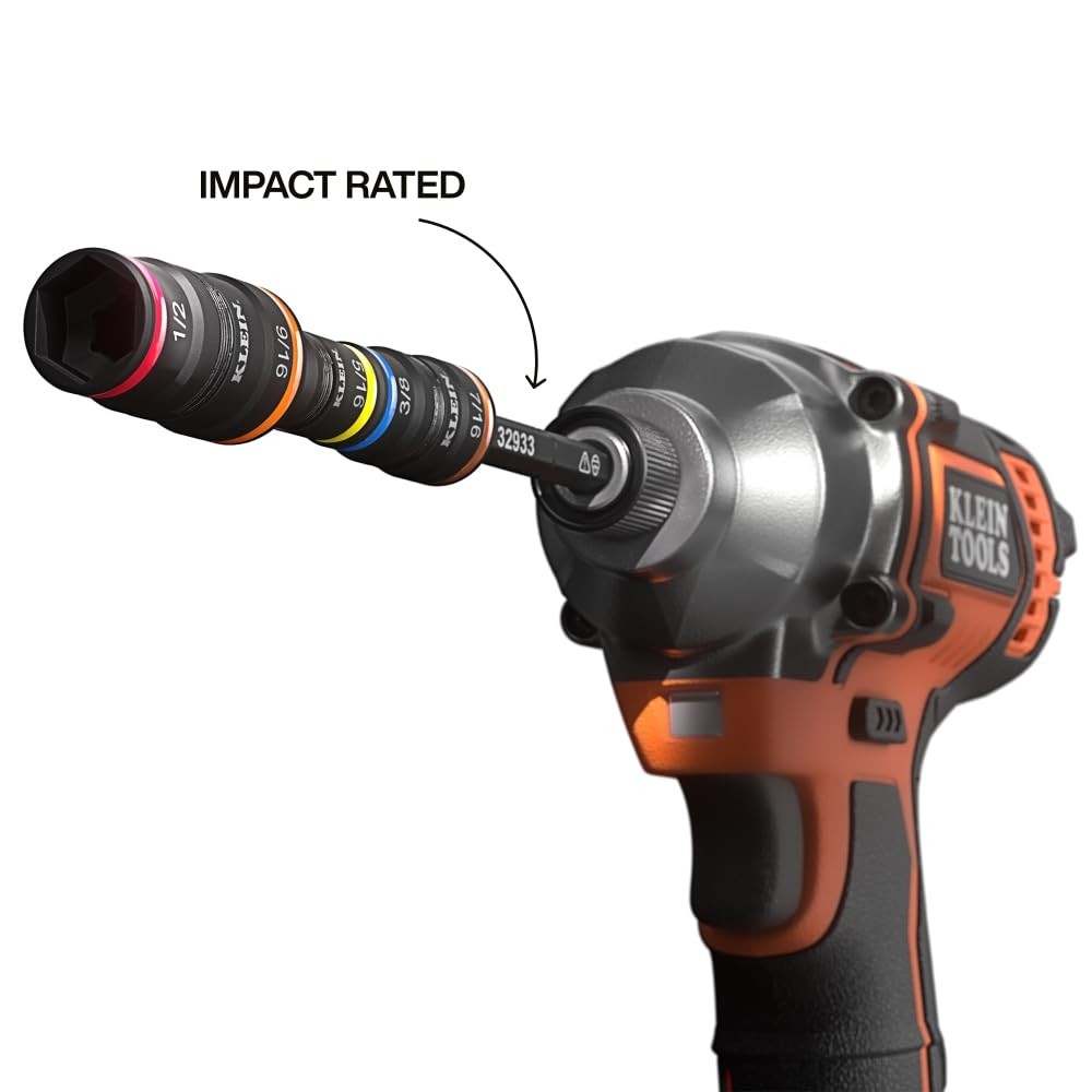 14-in-1 Impact Rated Flip Socket Set, Magnetic with Hex Drivers & Bit Holder, SA