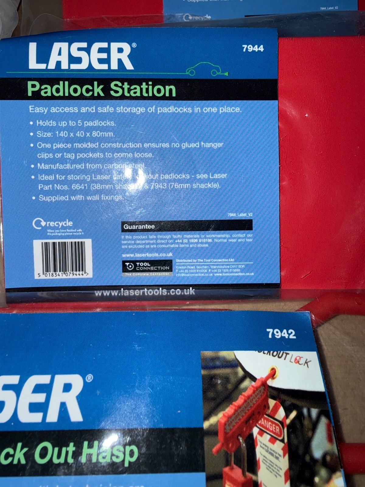 Laser 8155 Master Lockout Tagout Kit Wall Mount Safety Padlock Station VAT inc
