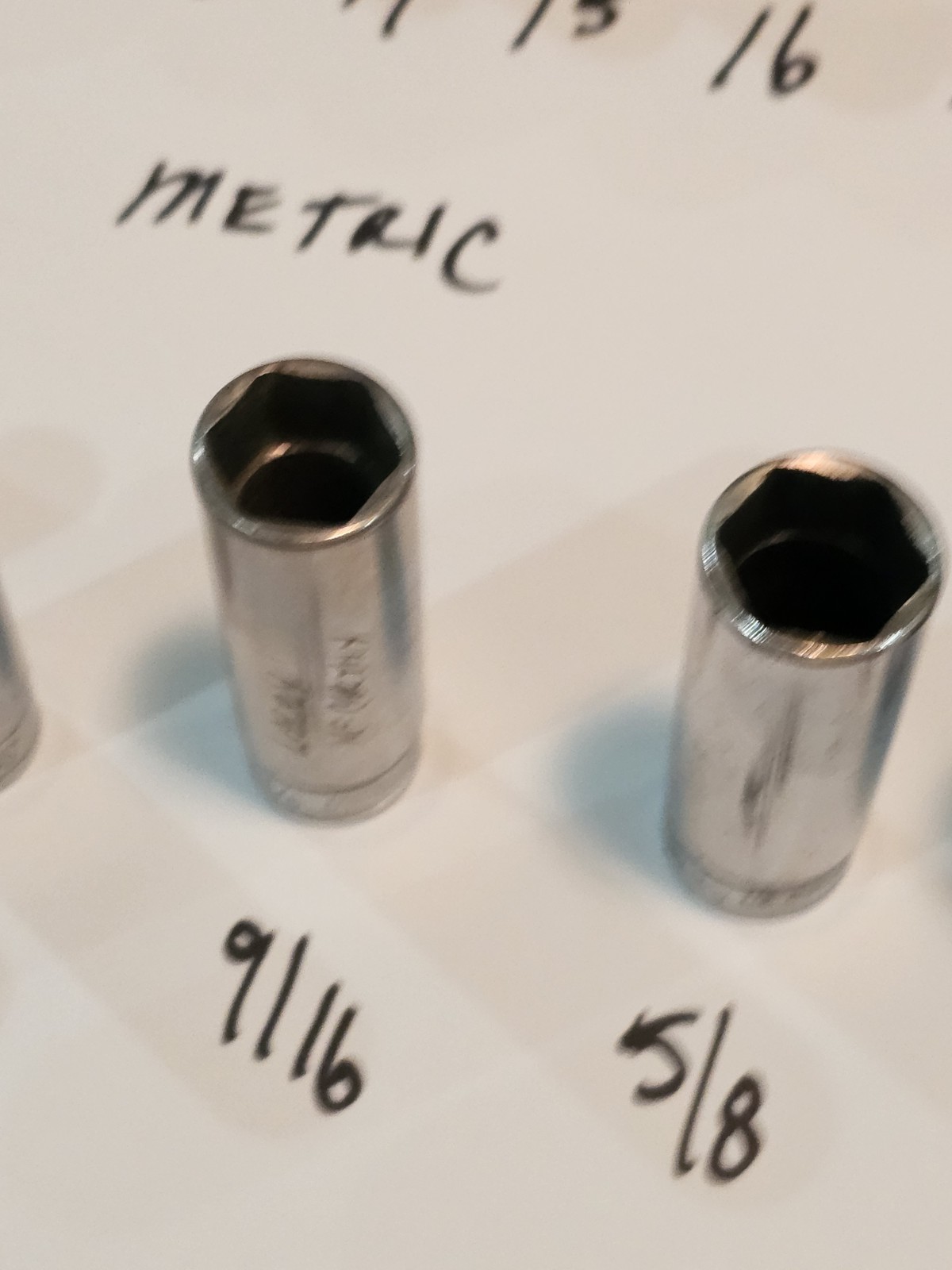 16 Snap On SFSM 3/8 Drive Deep Well Metric SAE Sockets 8 10 12-19 ** 3/8″ – 3/4″
