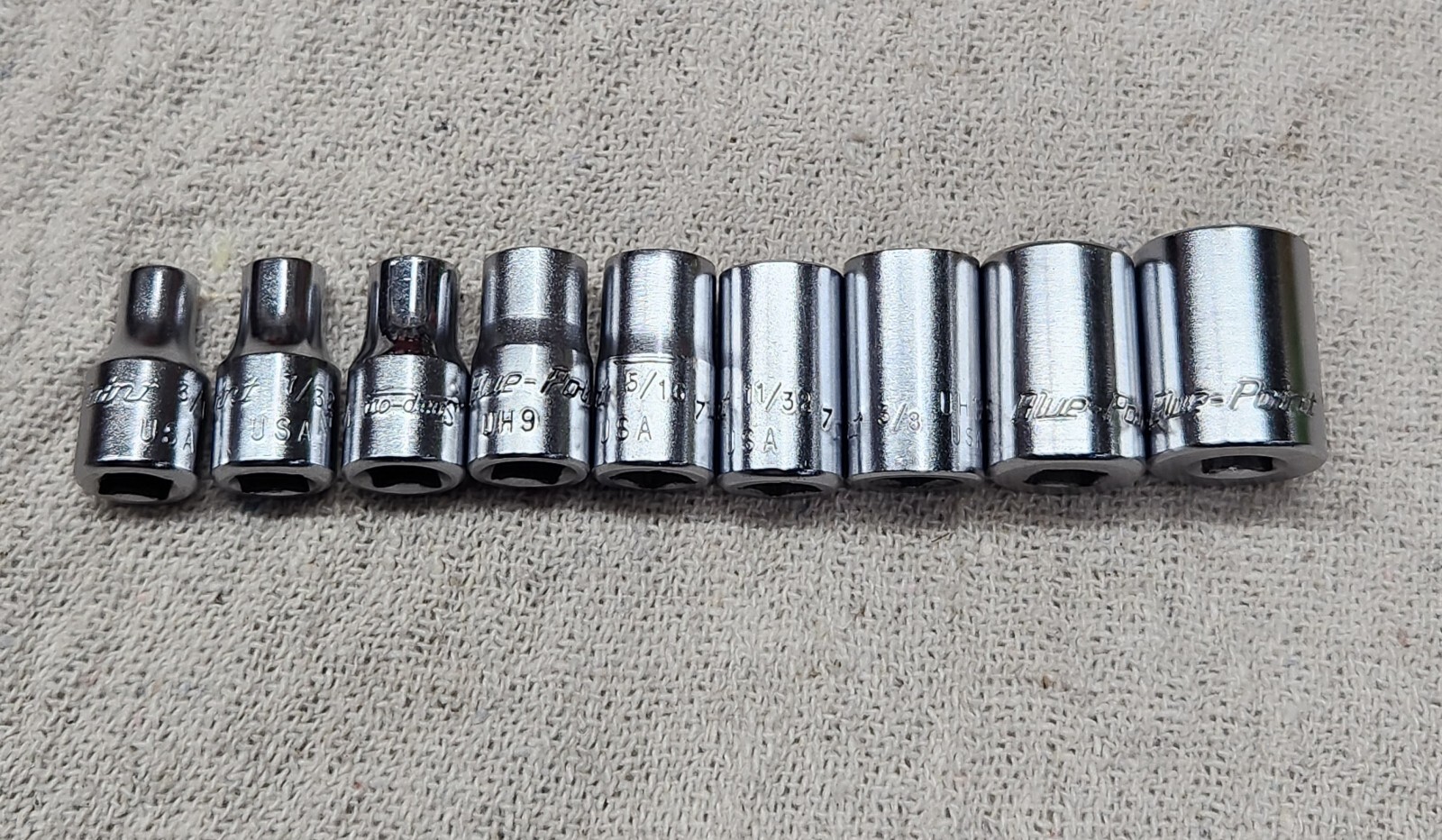 Blue Point Snap on 1/4″ Drive Standard Socket Set Chrome 6 Point