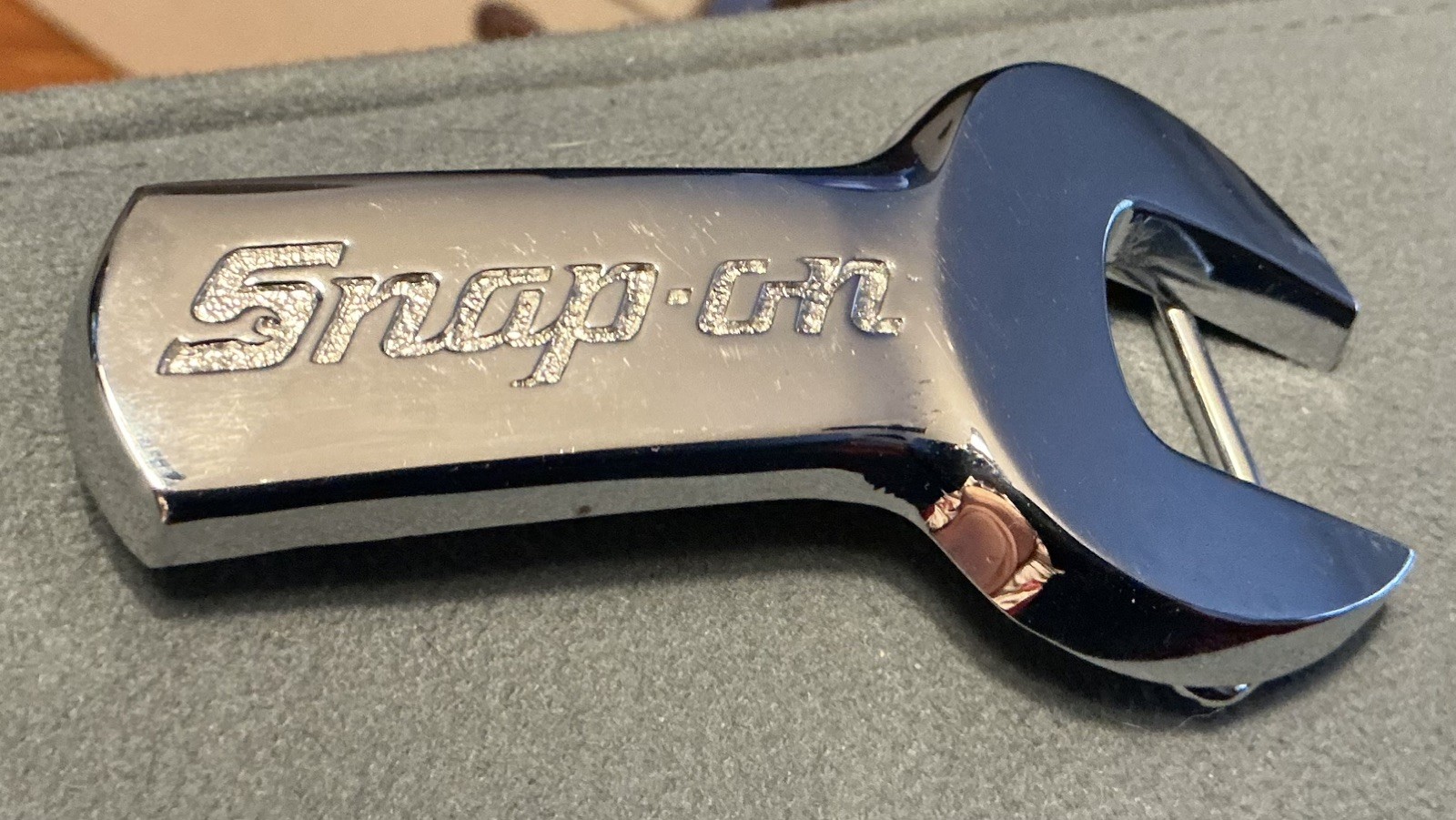 Snap On Chrome Wrench Belt Buckle Vintage RARE