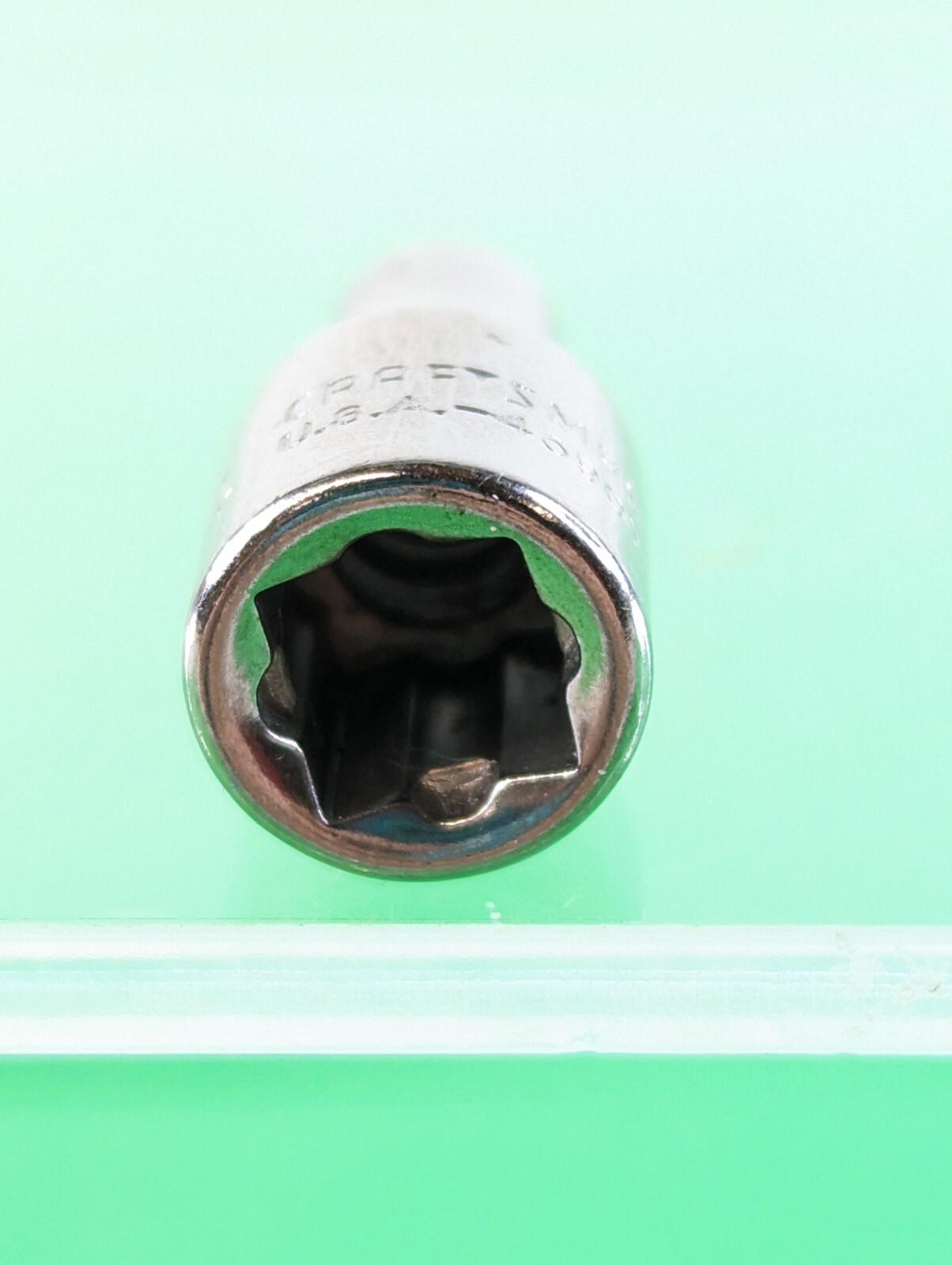 Craftsman USA 1/4in Drive 4mm Socket 6 Point Shallow Chrome Vintage 45907
