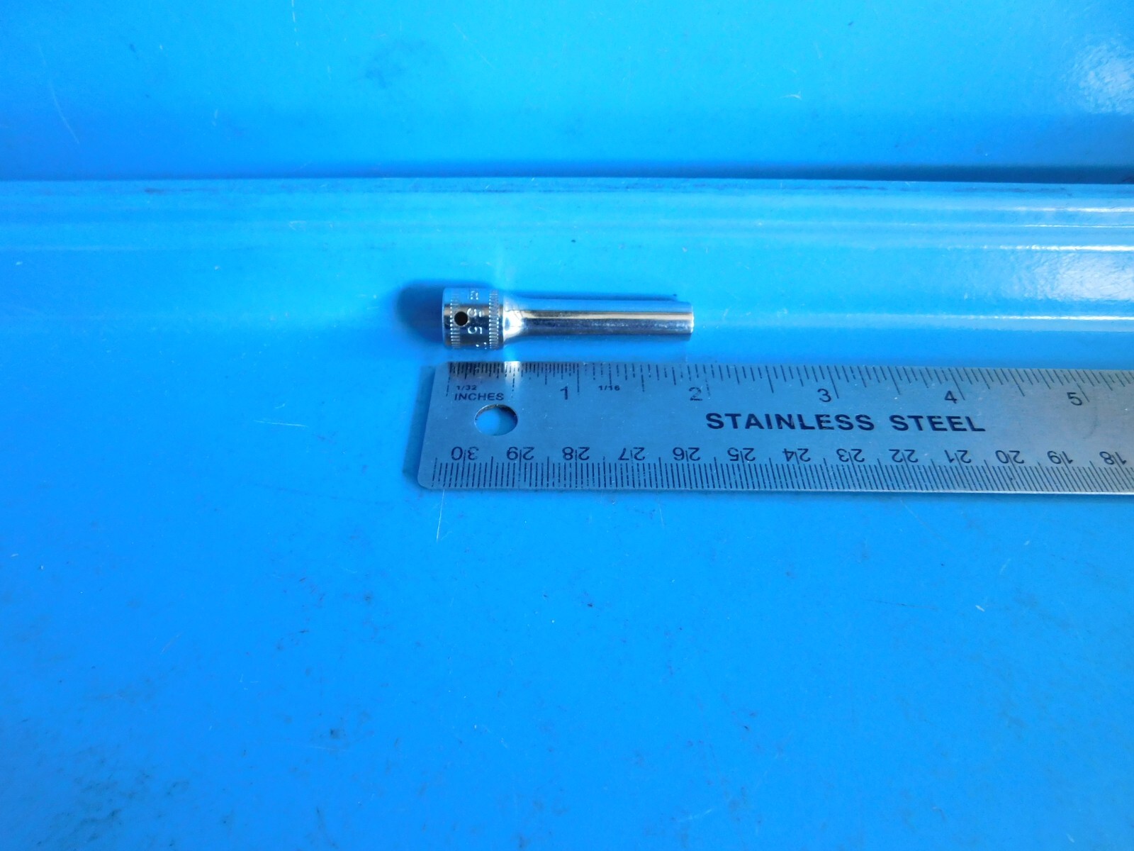 USED ,SNAP ON TOOLS » 5.5 MM» 1/4 IN. DR. DEEP 6 PT. SOCKET, PART #STMM5.5