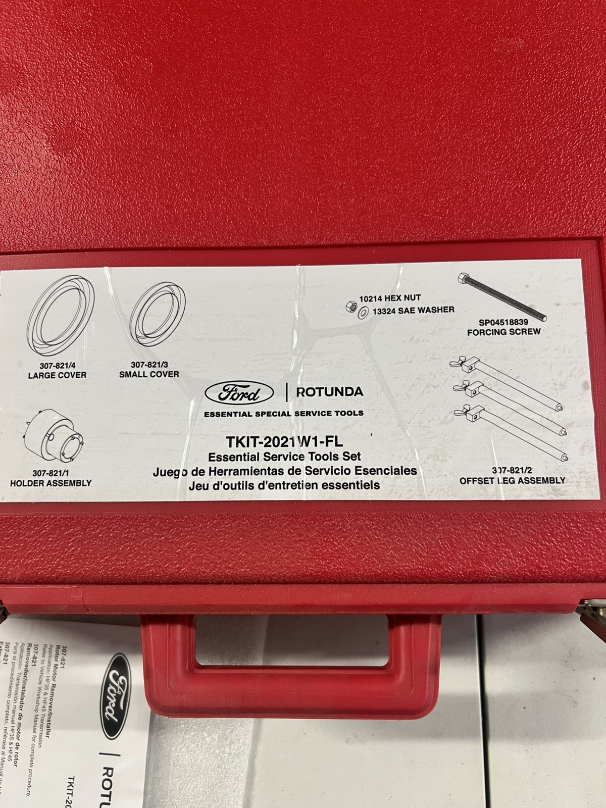 Ford Rotunda OTC 307-821 Remover Installer Set HF35 HF45 TKIT-2021W1-FL