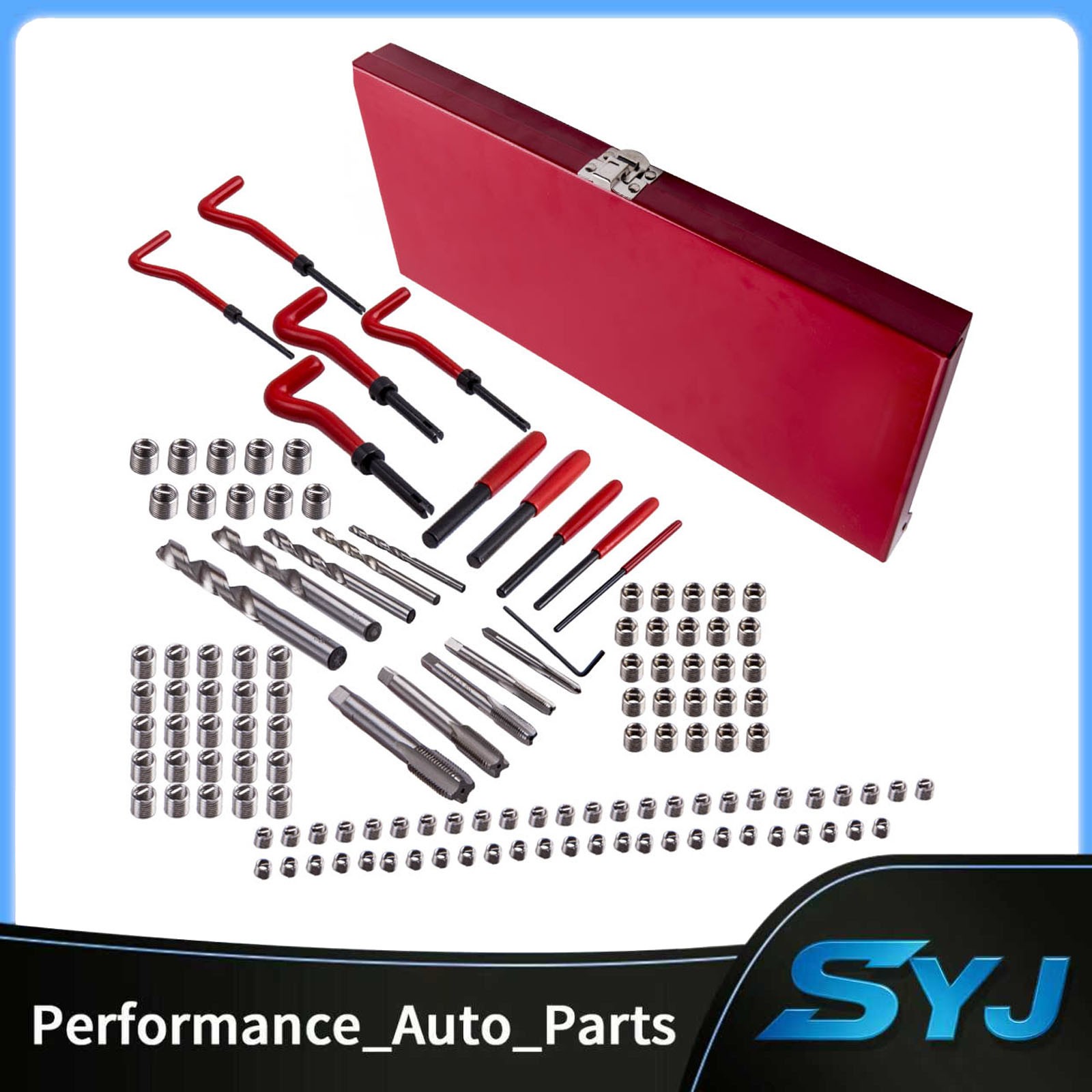 131 pcs Thread Repair Tool Kit Drill Bits Taps Threaded Inserts Installation