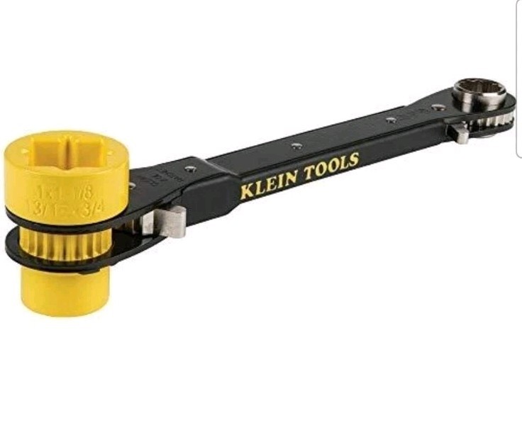 Klein Tools KT155HD Heavy-Duty 5-In-1 Lineman’s Ratcheting Wrench with Bolt