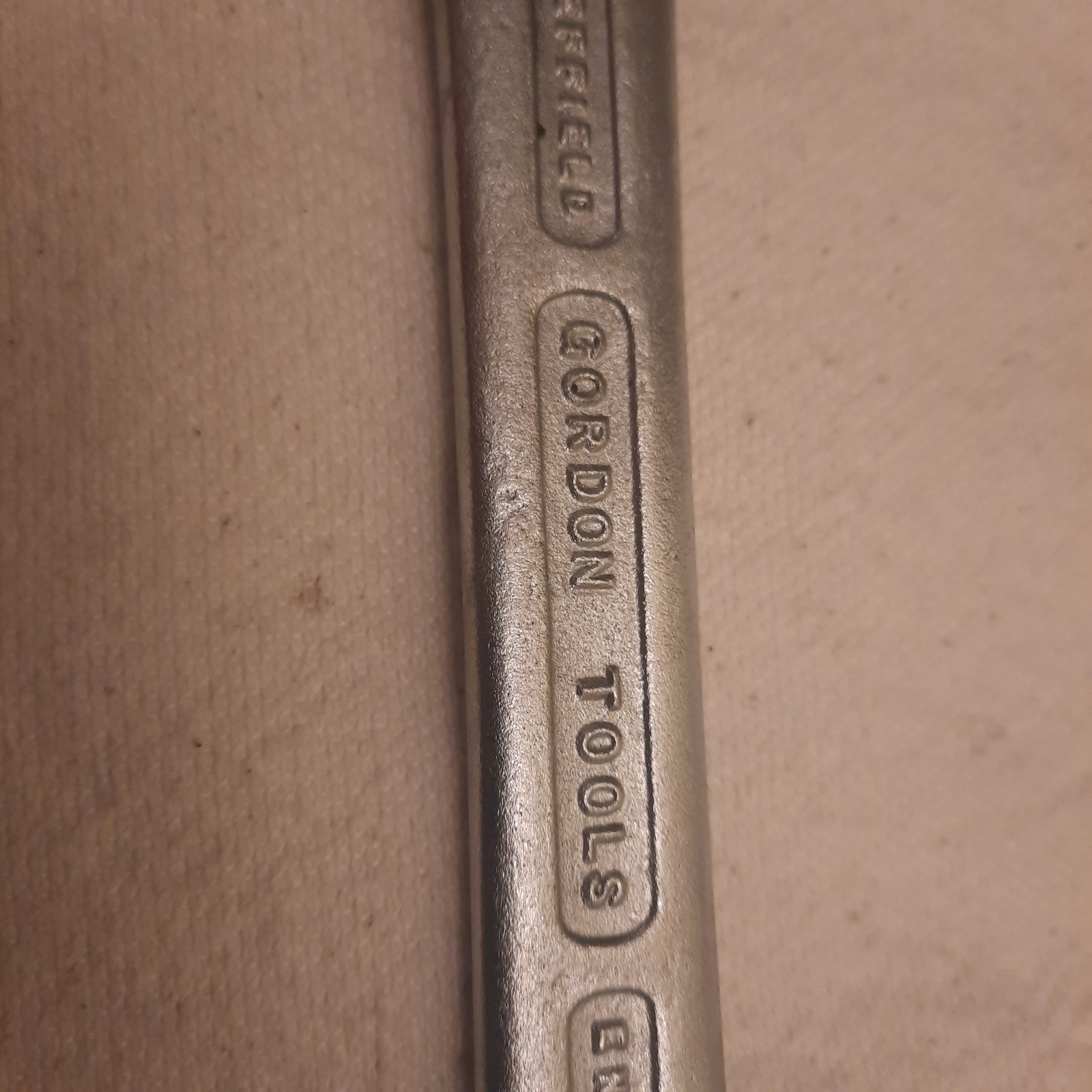 Vintage Gordon combination wrench/spanner 1/2W Sheffield England BSW. Great cond