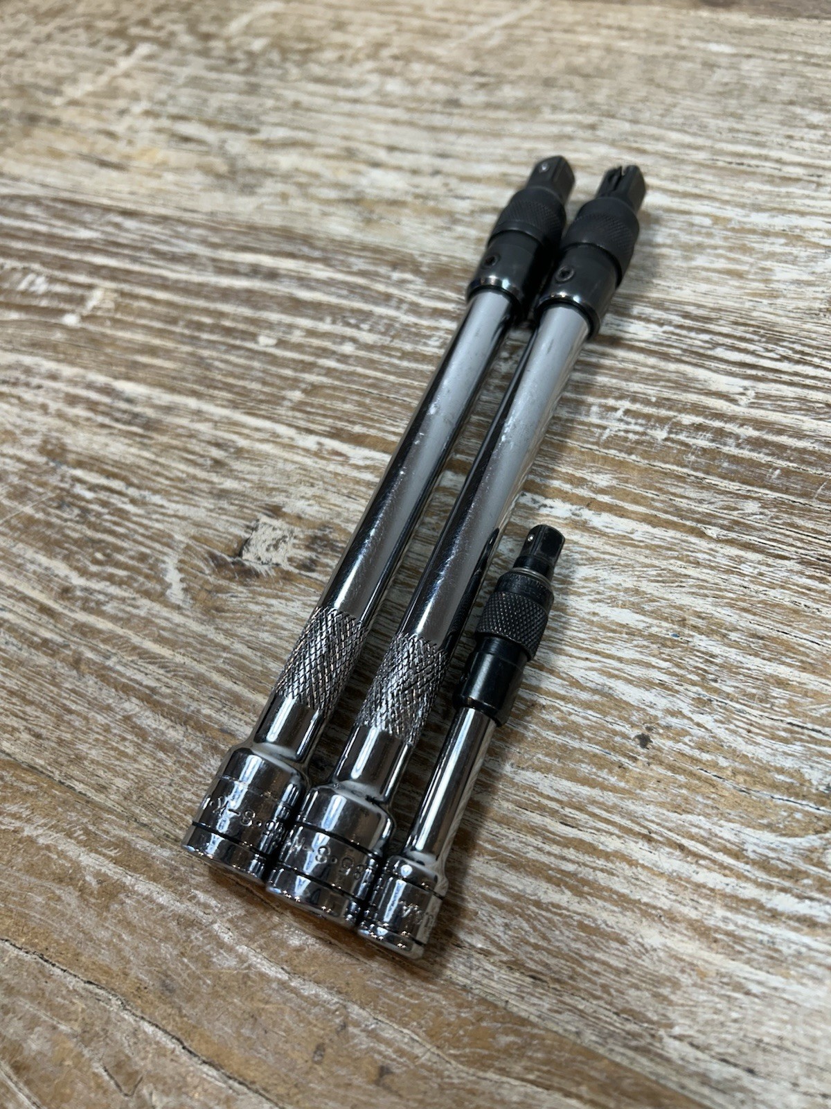 SK Tools 3 pc 1/4” & 3/8″ Drive LOCKING Extension Set Lot – Knurled FREE SHIP