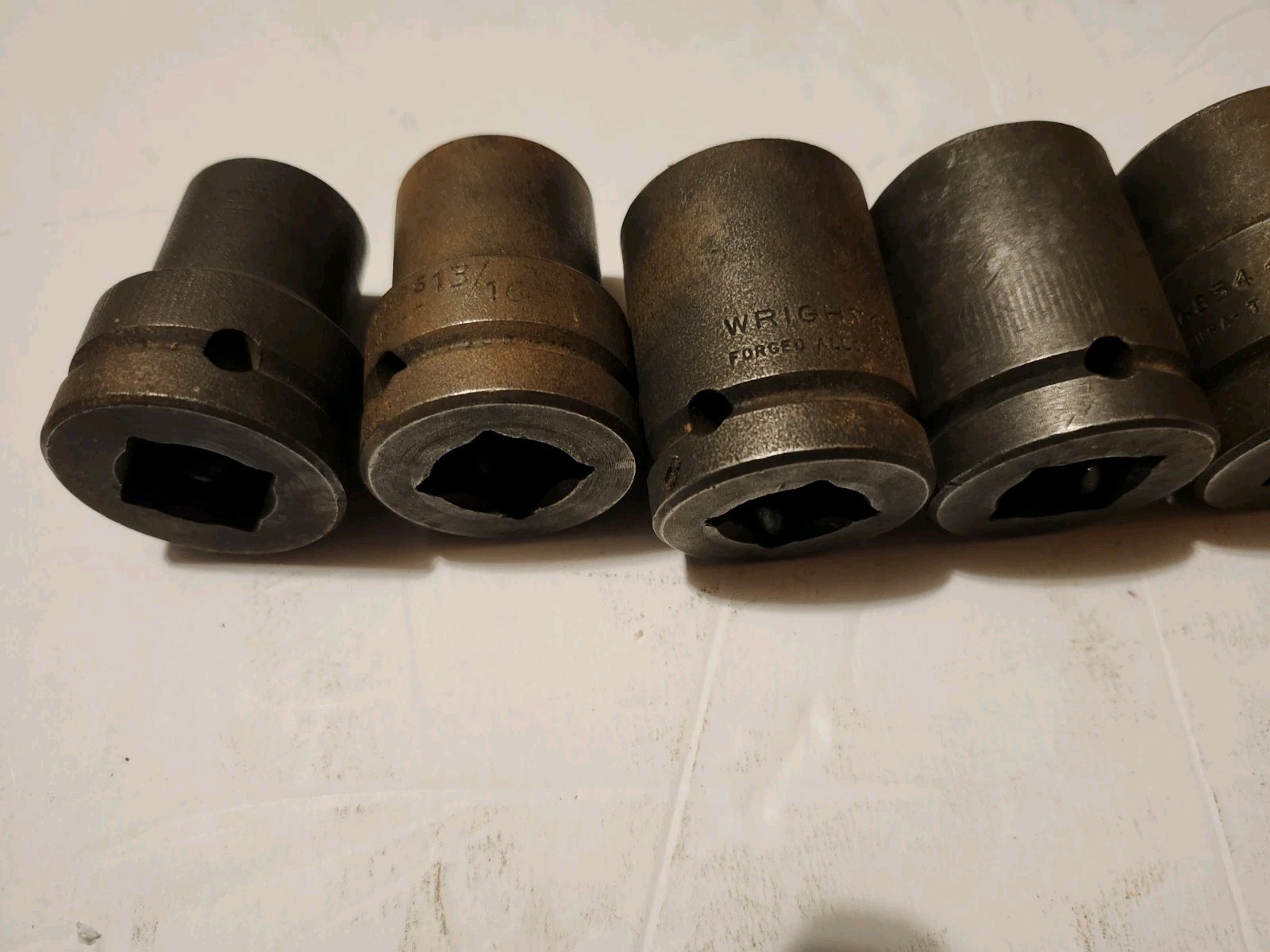 7 Wright Tool 3/4 Impact Socket Lot 13/16 7/8 15/16 1 1/8,1 1/16,1 1/4