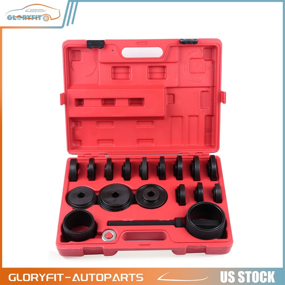 23 PCs Front Wheel Drive Bearing Removal Adapter Puller Pulley Tool Kit W/Case