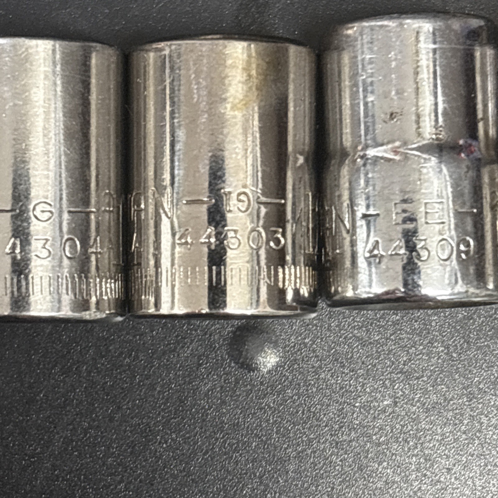 Vintage Craftsman Metic 10 Piece Socket 12 Point 3/8″ Drive Set 10mm-19mm USA