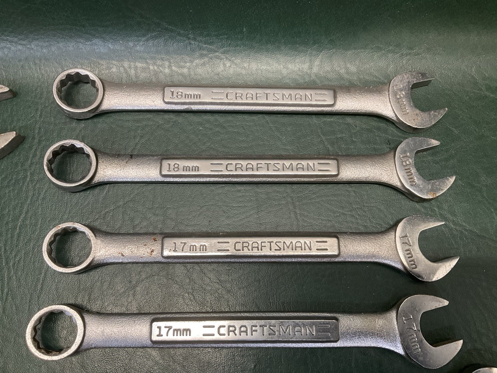 Vtg Craftsman SAE & Metric 12 Point Wrench lot -V- USA 15/16″ – 1/4″ & 18mm-7mm