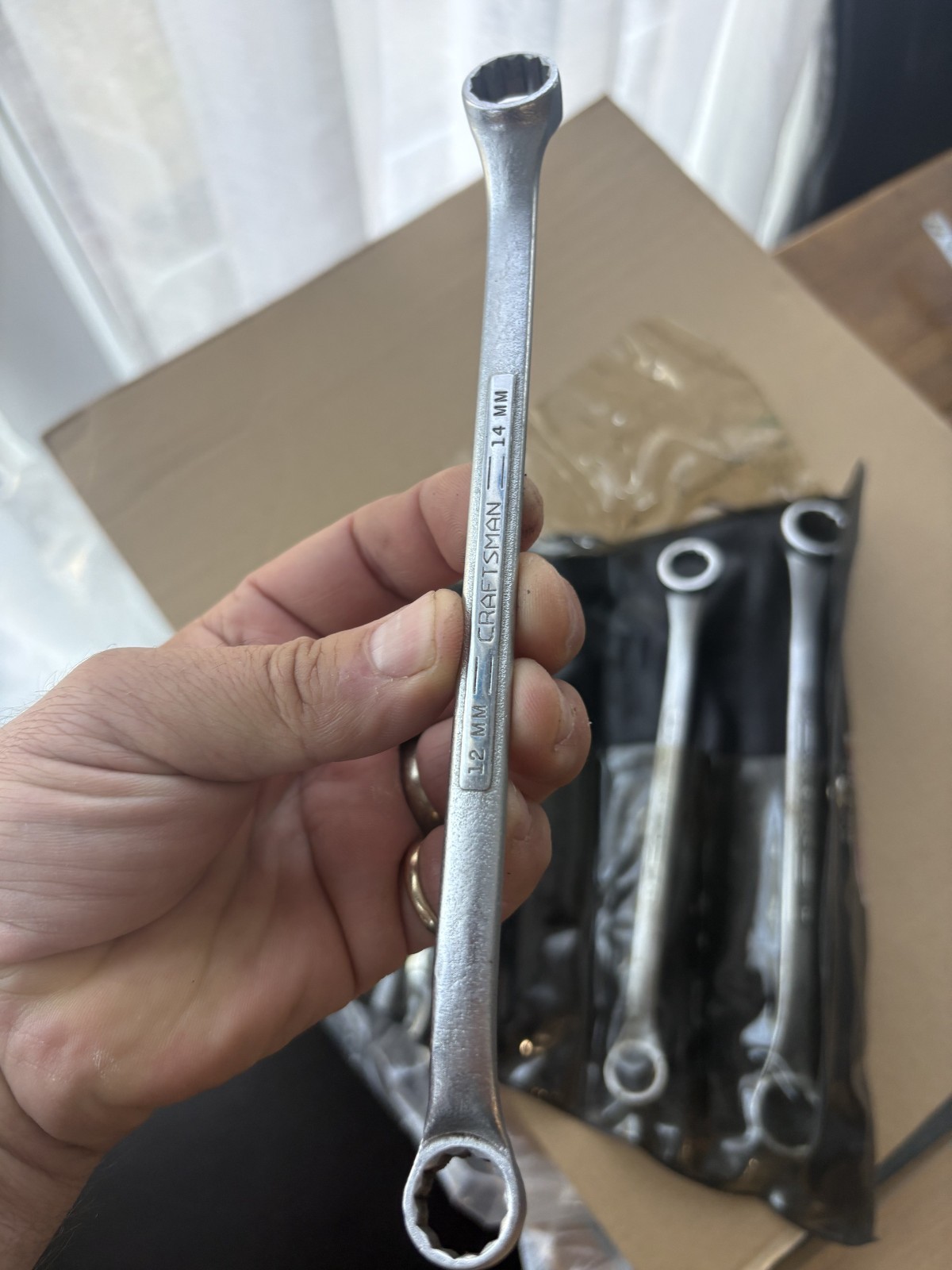 6 Piece Vinatge Craftsman Metric Box End Wrench Set No. 4295 with case