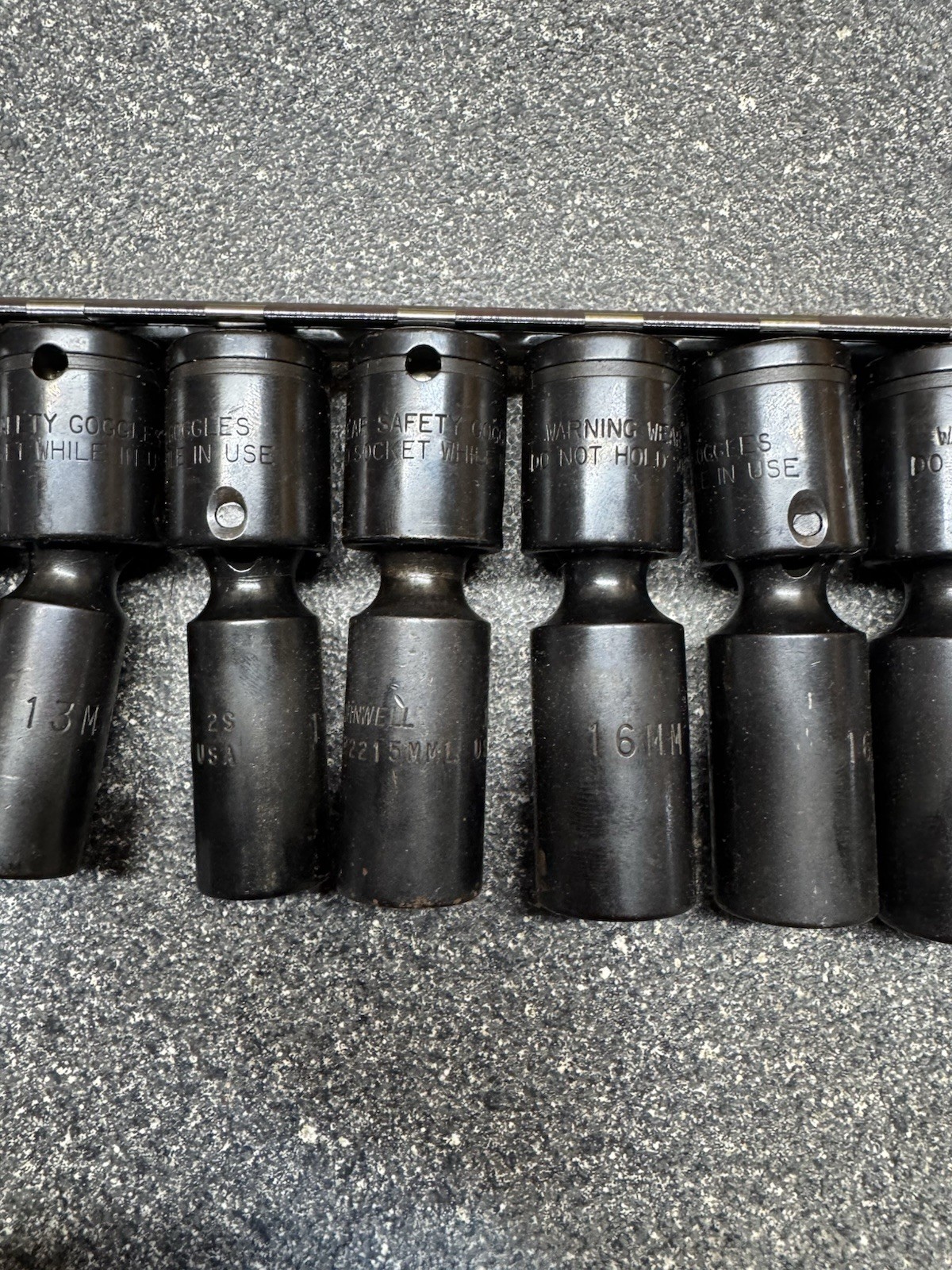Cornwell 3/8 Metric Impact Swivel Socket Set 10 Piece USA Made