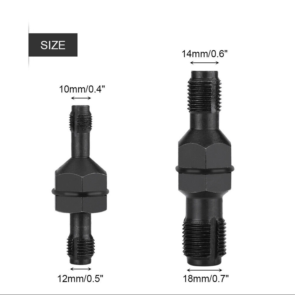 2PCS Spark Plug Hole Threader Chaser 14mm 18mm Re-threader Tap Repair Tool Set