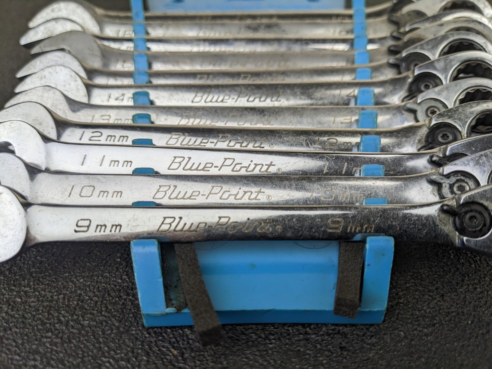 #bp450 Blue Point BOERM712 11 Pc Metric Reversible Ratcheting Wrench Set 9-19mm