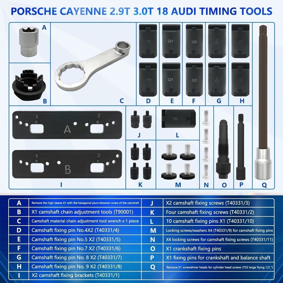 Camshaft Timing Tool For EA839 Audi Porsche 2.9T 3.0T V6 TFSi VW Touareg T40331