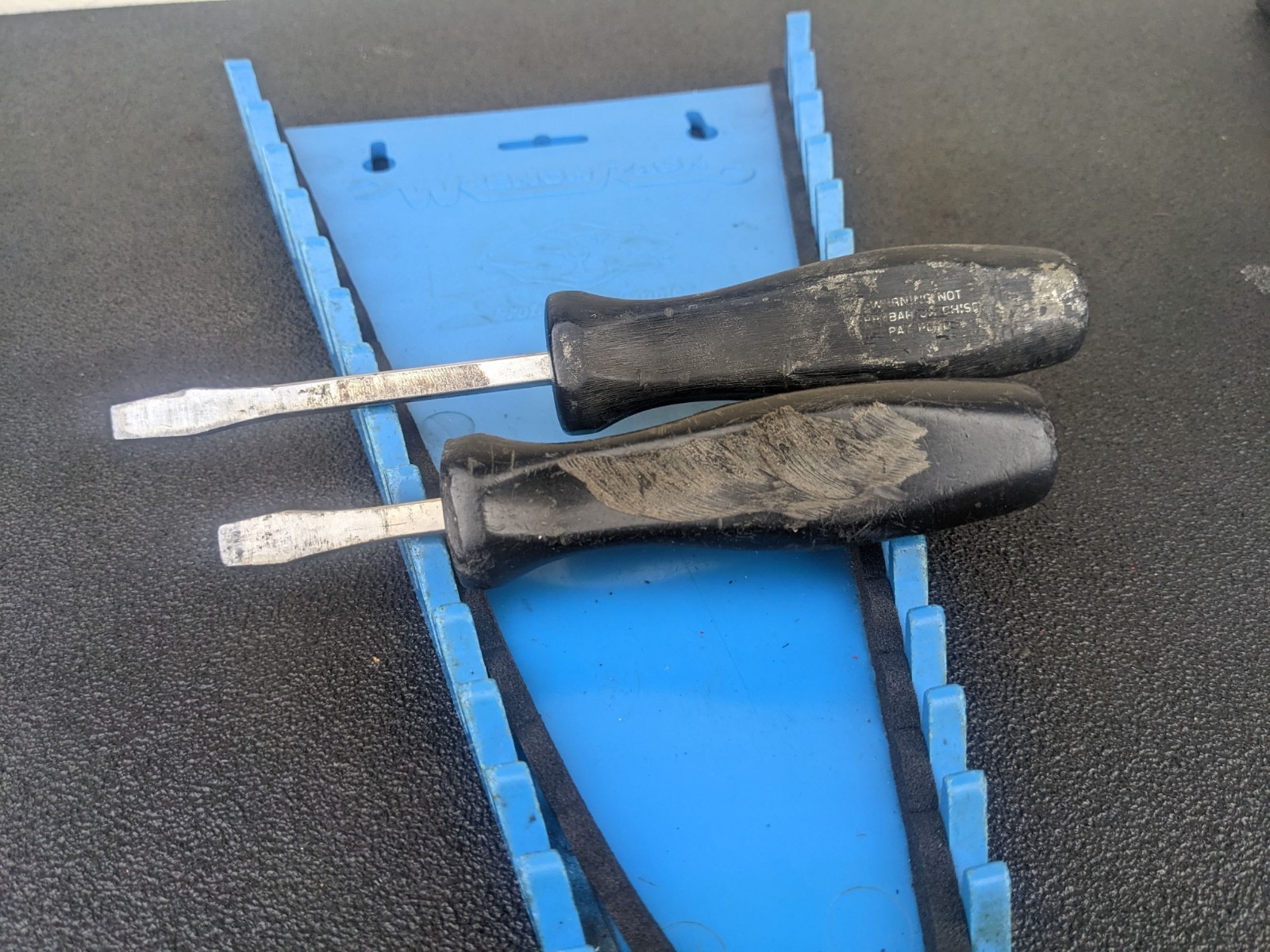 #bg016 Snap On Tools SDD42 SDD44 Black Flat Slotted Screwdrivers Square Shank
