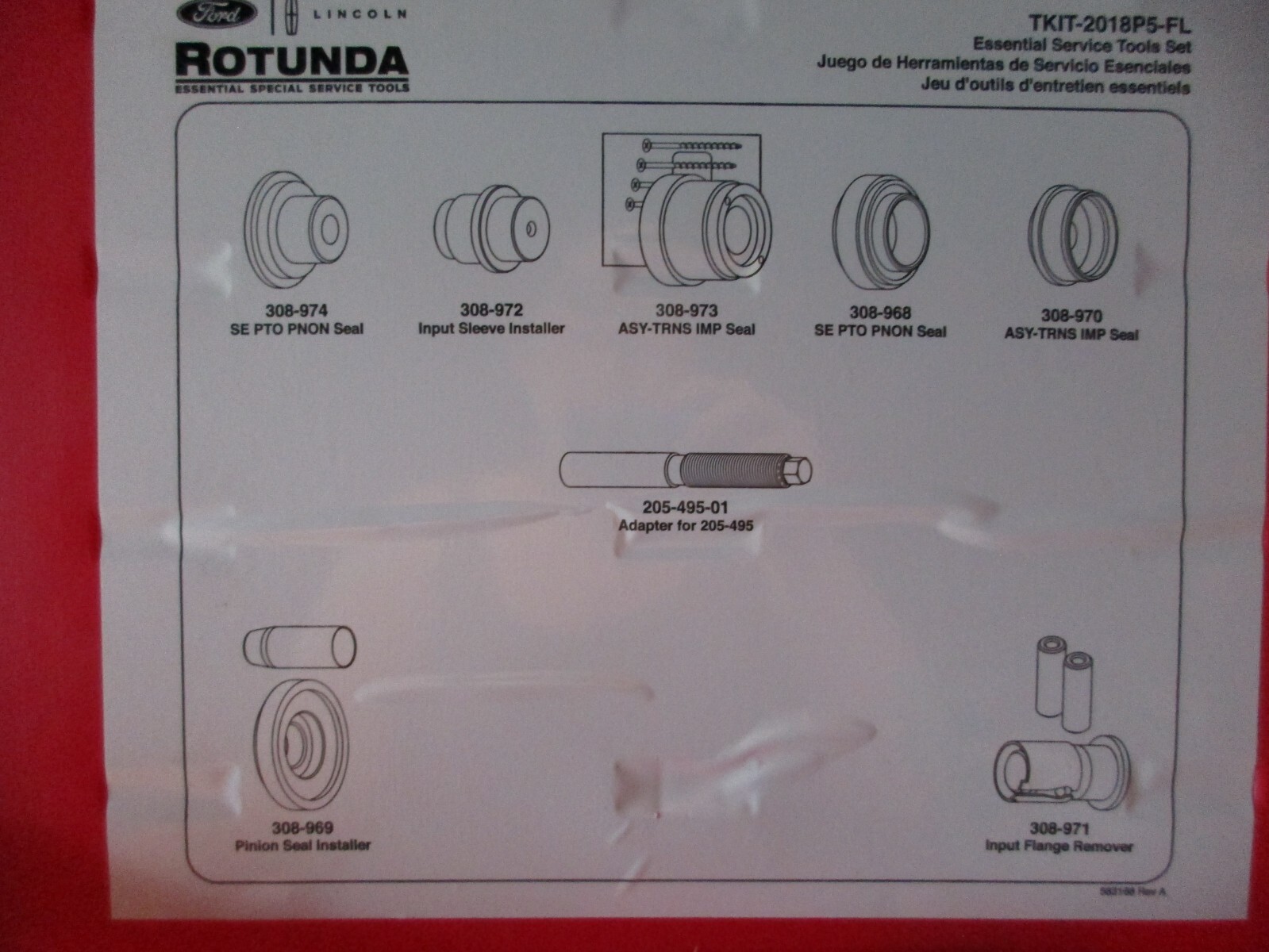 FORD ROTUNDA OTC TOOL TKIT-2018P5-FL CD4.2 PTU ESSENTIAL SERVICE TOOLS SET