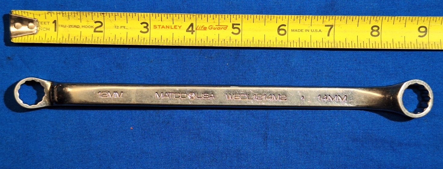 Matco tools USA WBDL1214M2 METRIC 12mm-14mm offset box wrench