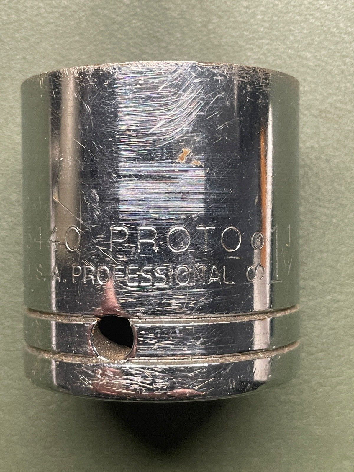 PROTO Professional 1-1/4″ 12 pt. Chrome Socket 1/2″ Drive 5440 – End Milled Flat