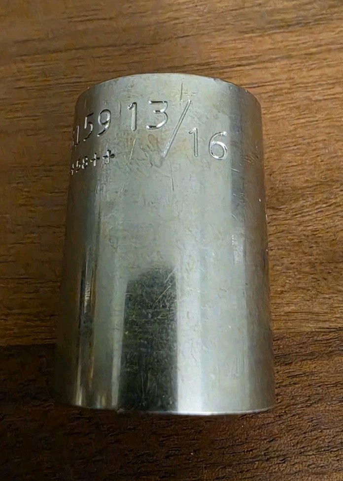 Wright Tool S159 13/16″ Socket 12-Point 1/2″ Drive Forged Alloy USA