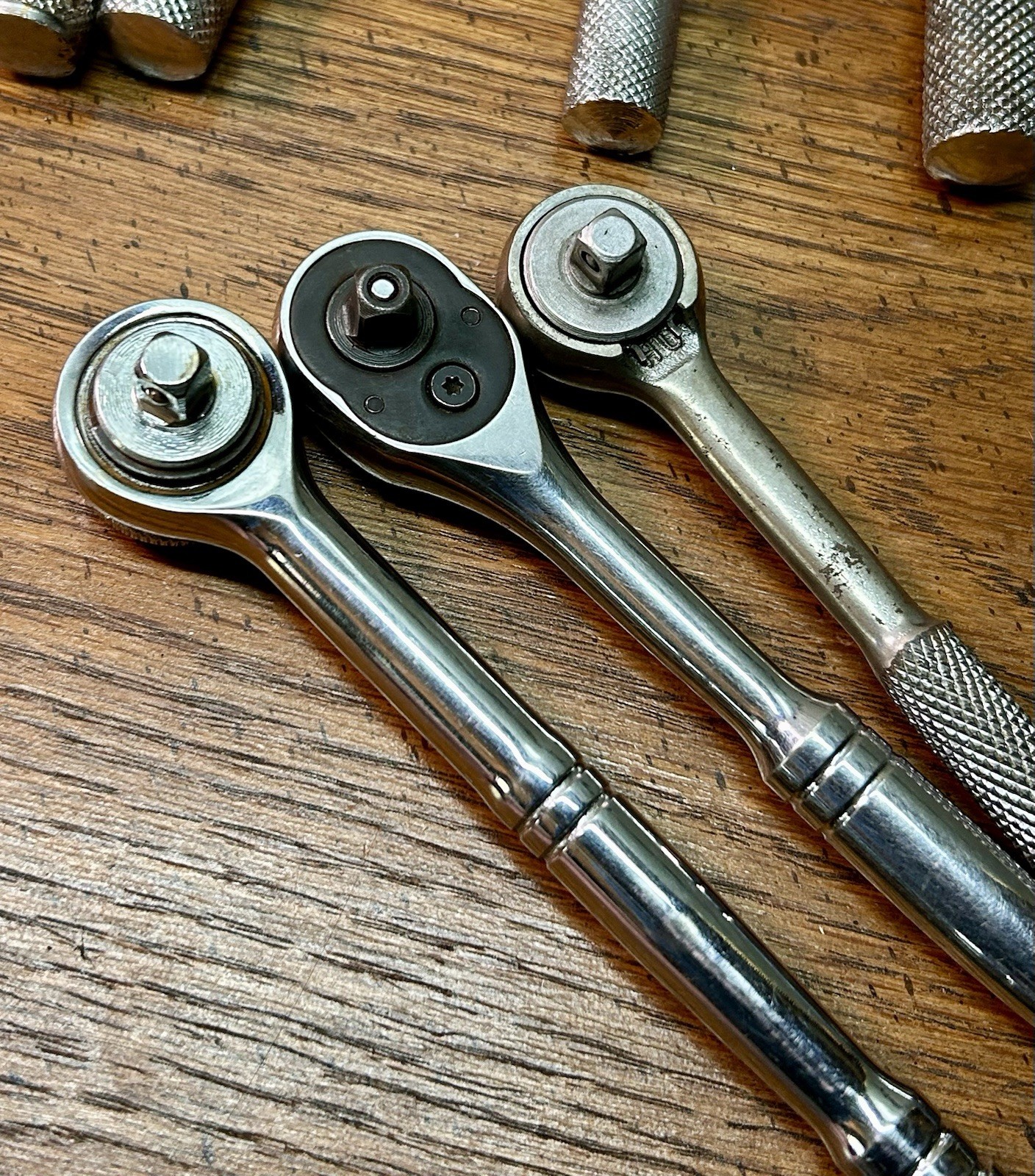 31 Assorted Ratchet Wrenches, Adapters, Extensions Stanley/SK/PROTO/Craftsman