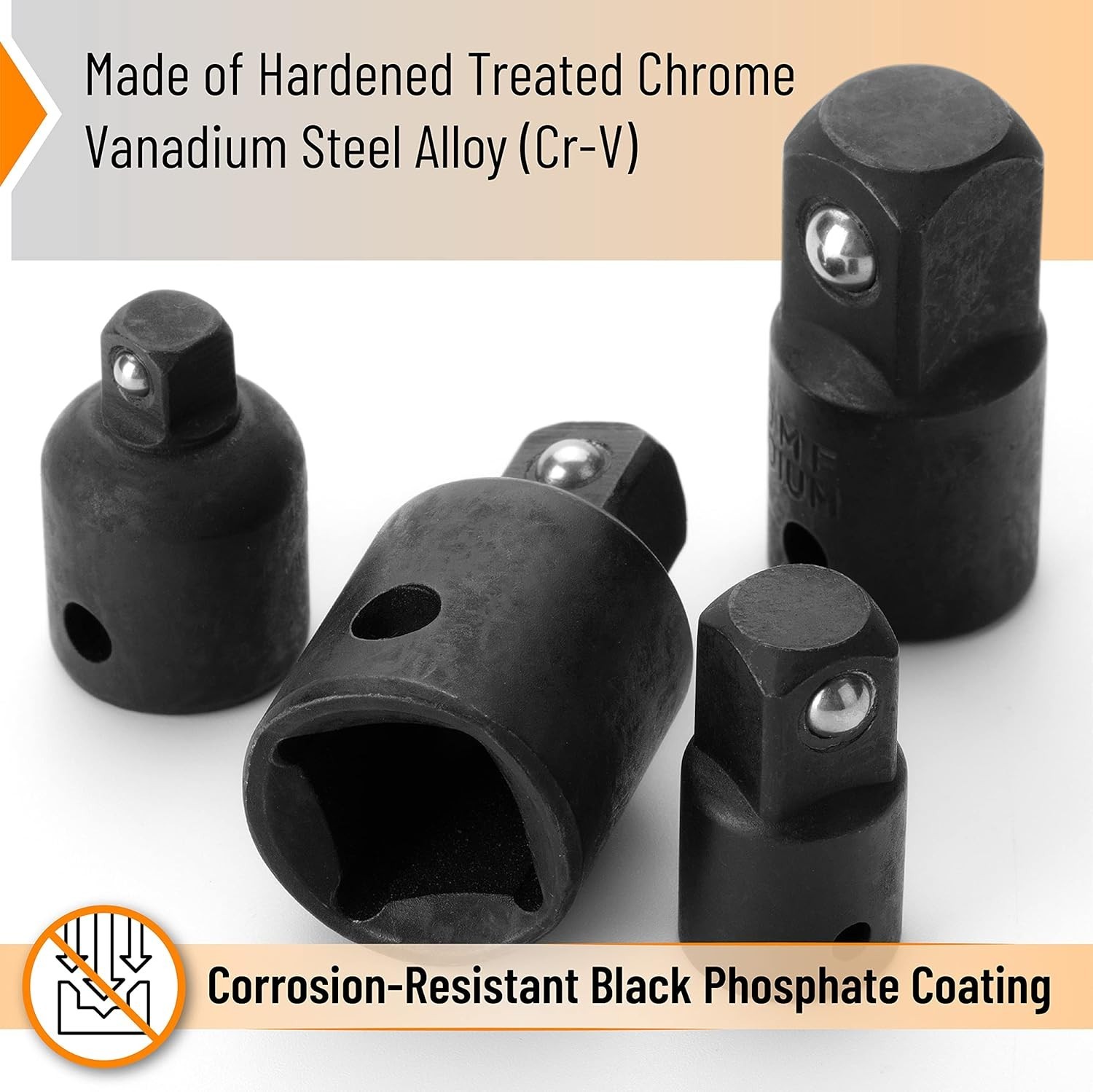 Versatile 4-Pcs Impact Socket Adapter Set – Secure and Durable Performance