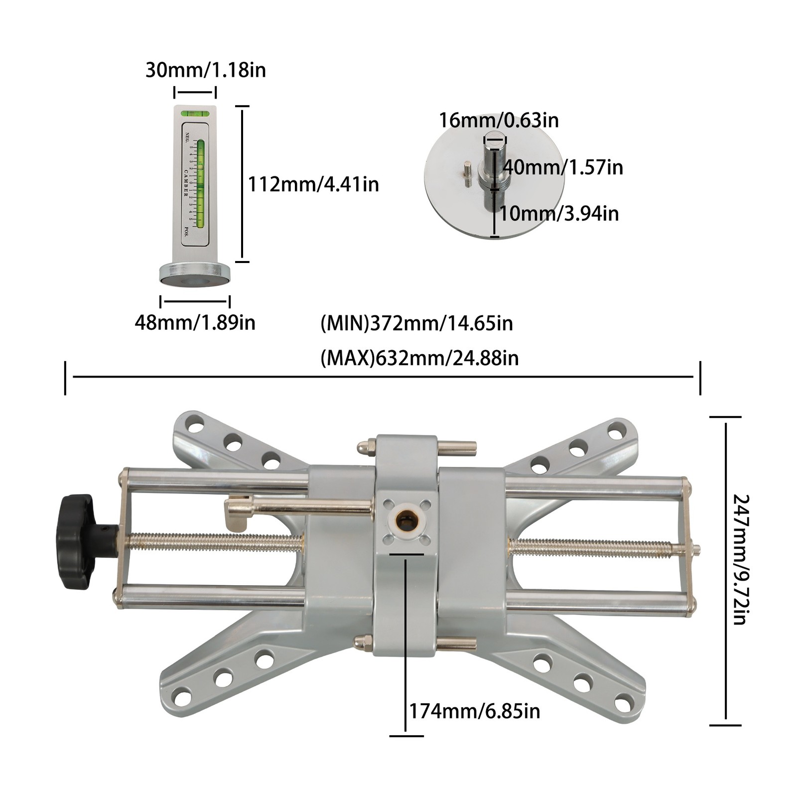 Wheel Alignment Rack Tool 3D DSP Wheel Clamp with Adapter for Magnetic Gauges