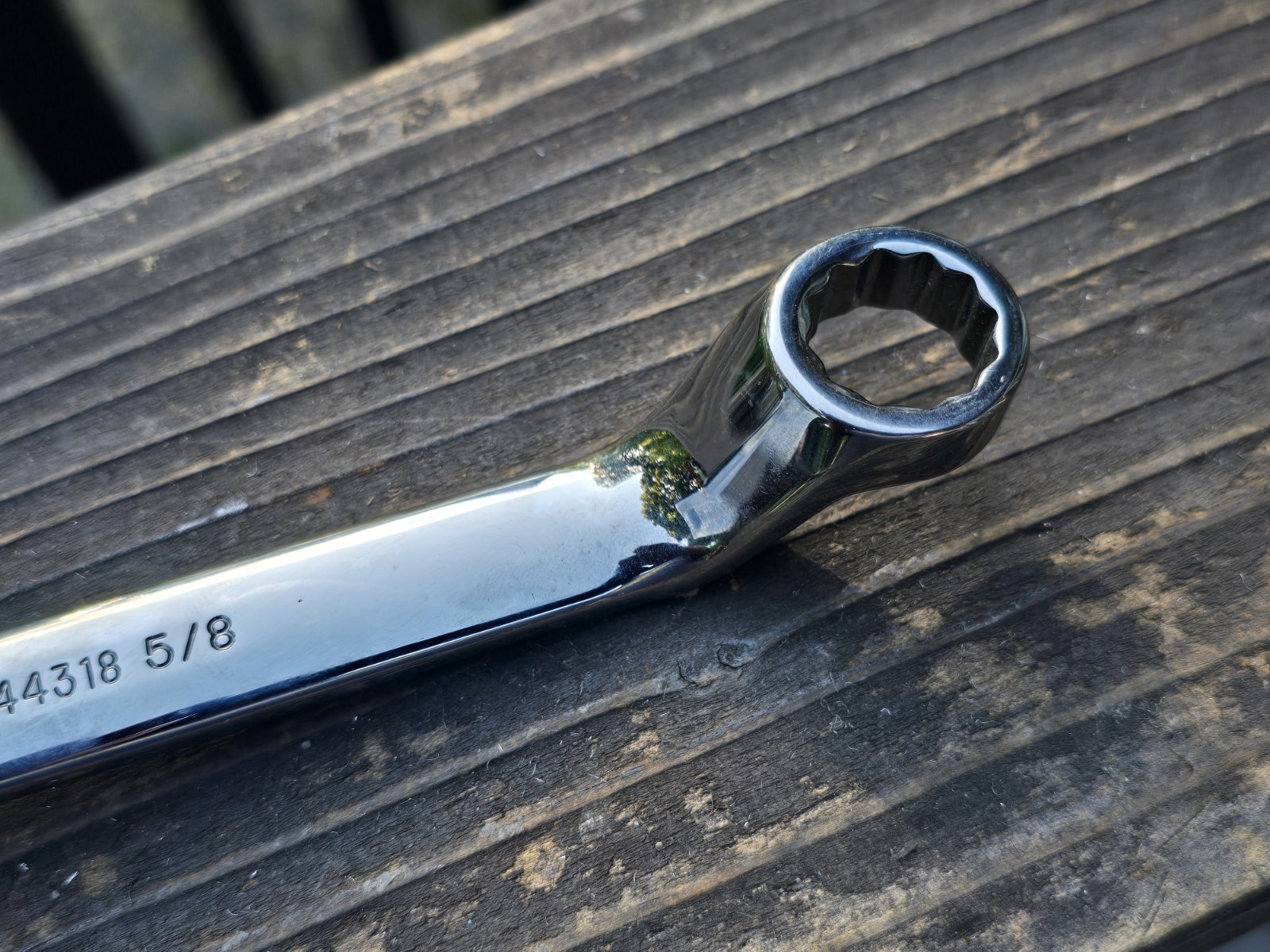 CRAFTSMAN 44318 11/16″ x 5/8″ POLISHED BOX END OFFSET WRENCH, USA EXC.