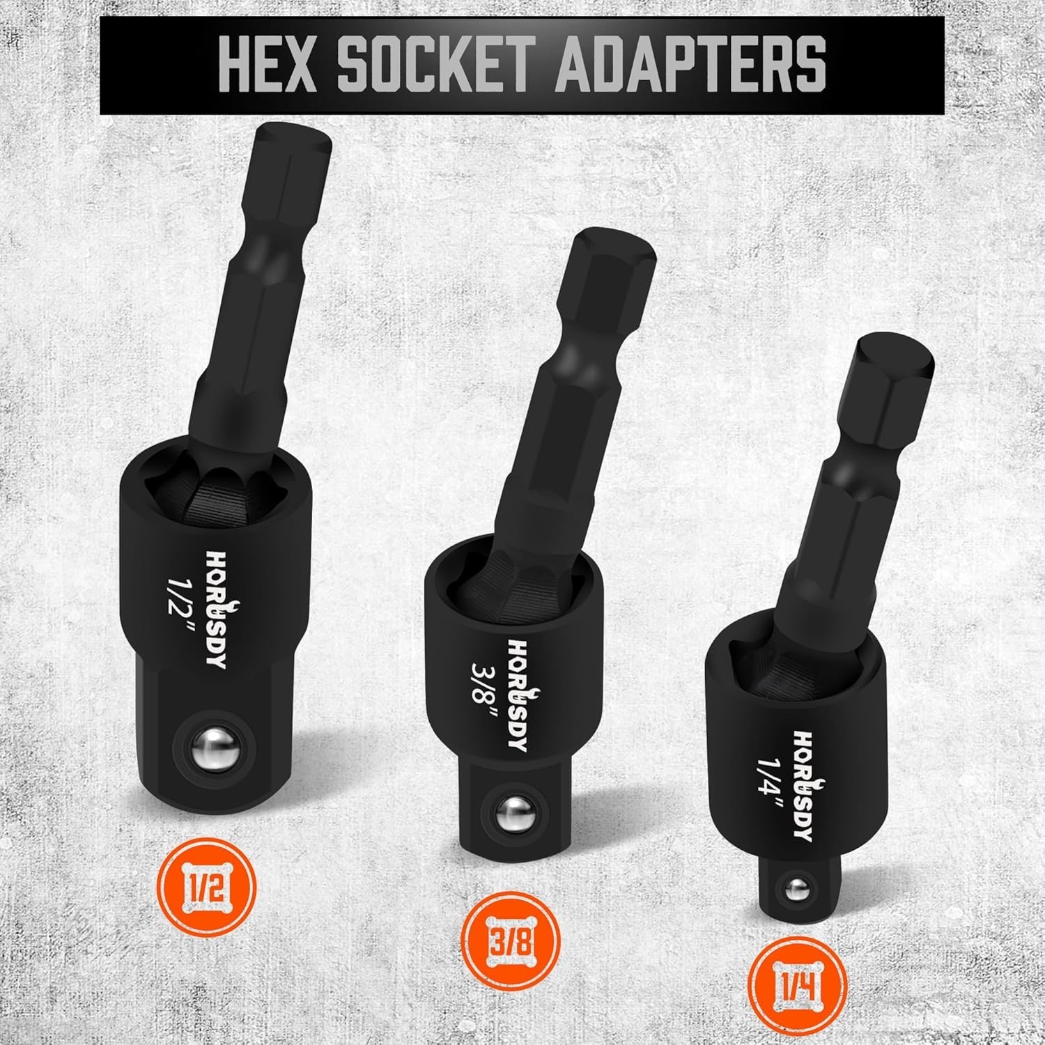 9-Piece Impact Drill Adapter Set – Compatible with 1/4″, 3/8″, and 1/2″